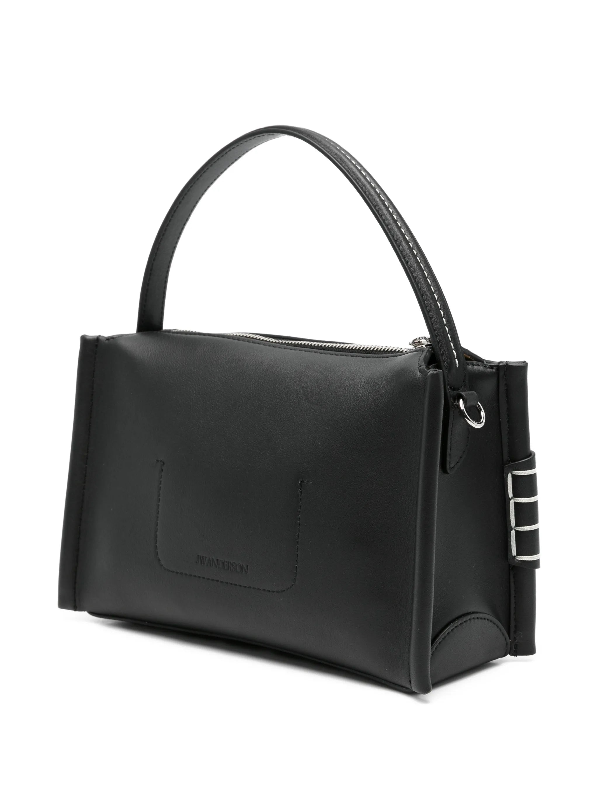 small leather tote bag