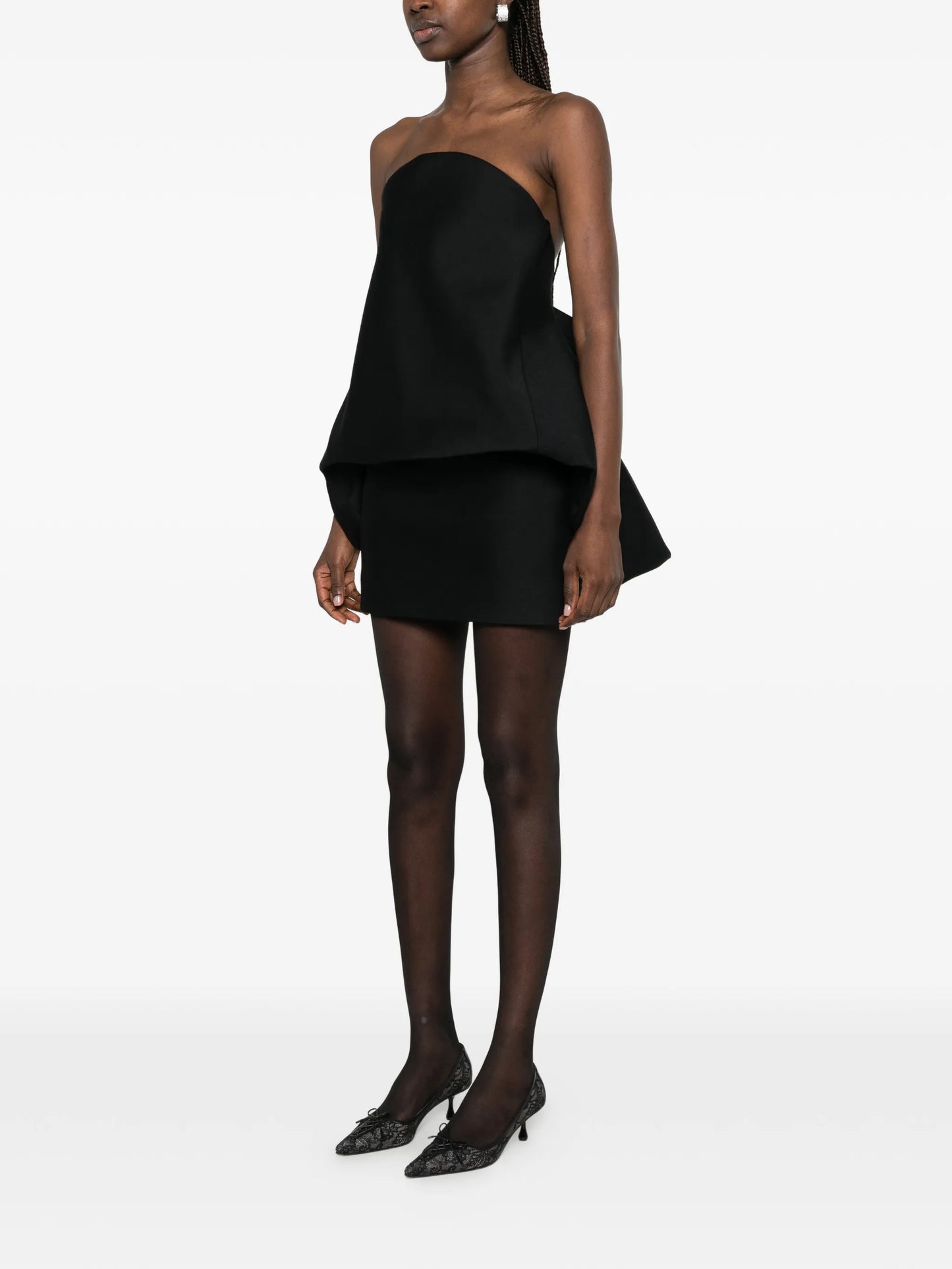 mini bow-detail balloon dress