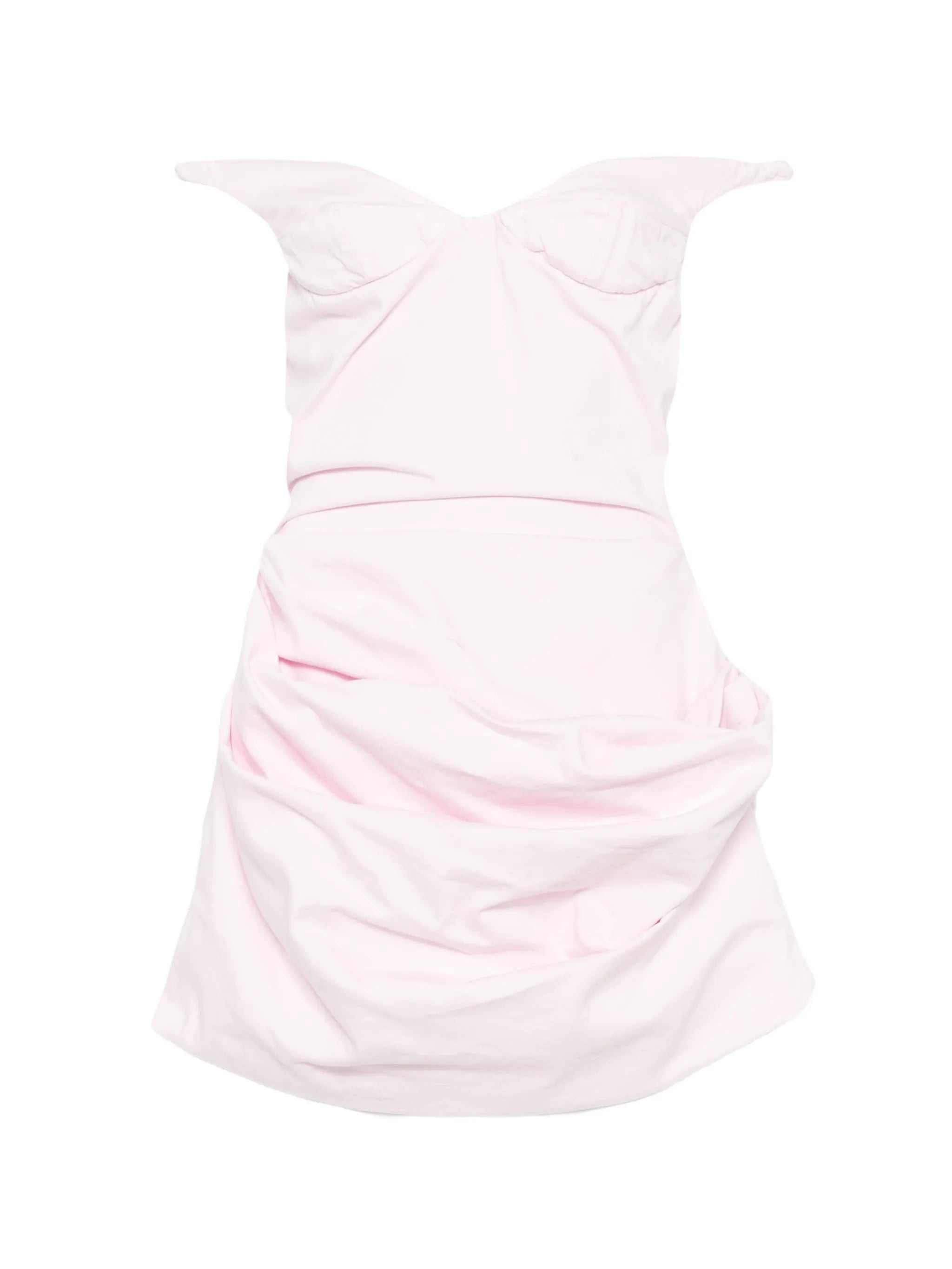 off-shoulder ruched mini dress