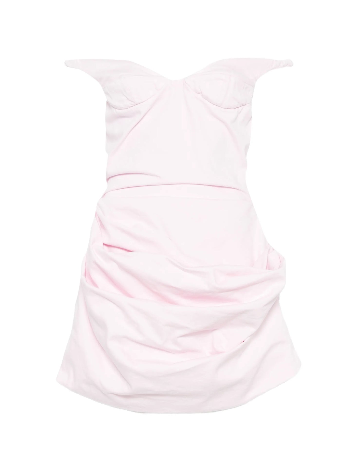 off-shoulder ruched mini dress