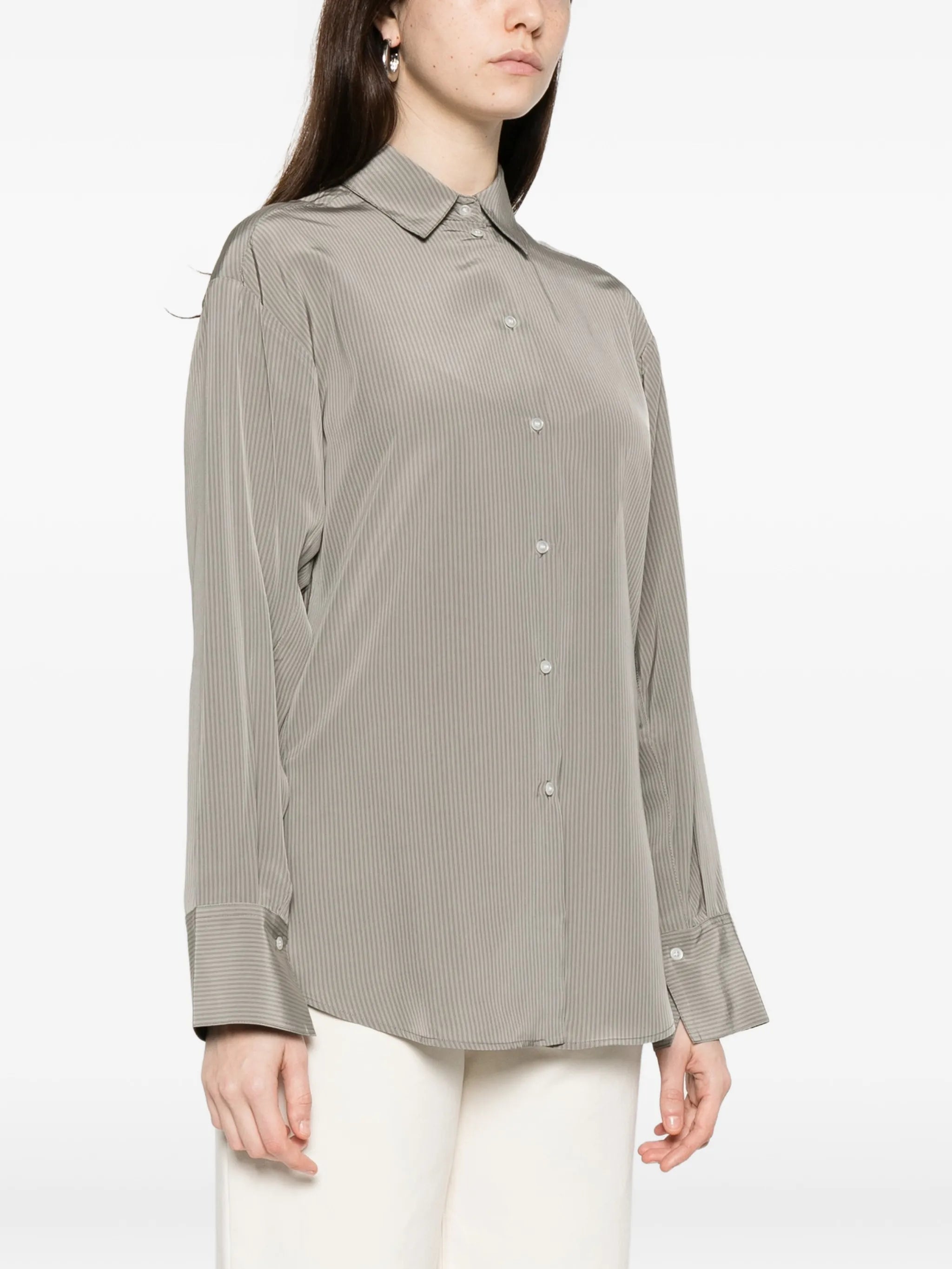 striped button-down shirt
