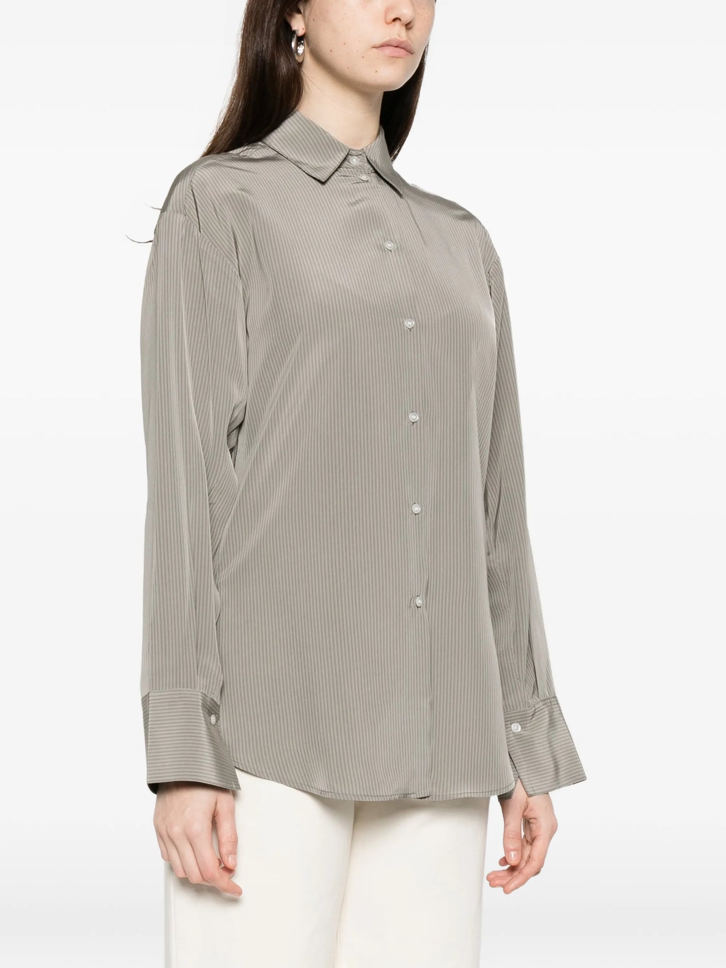 striped button-down shirt