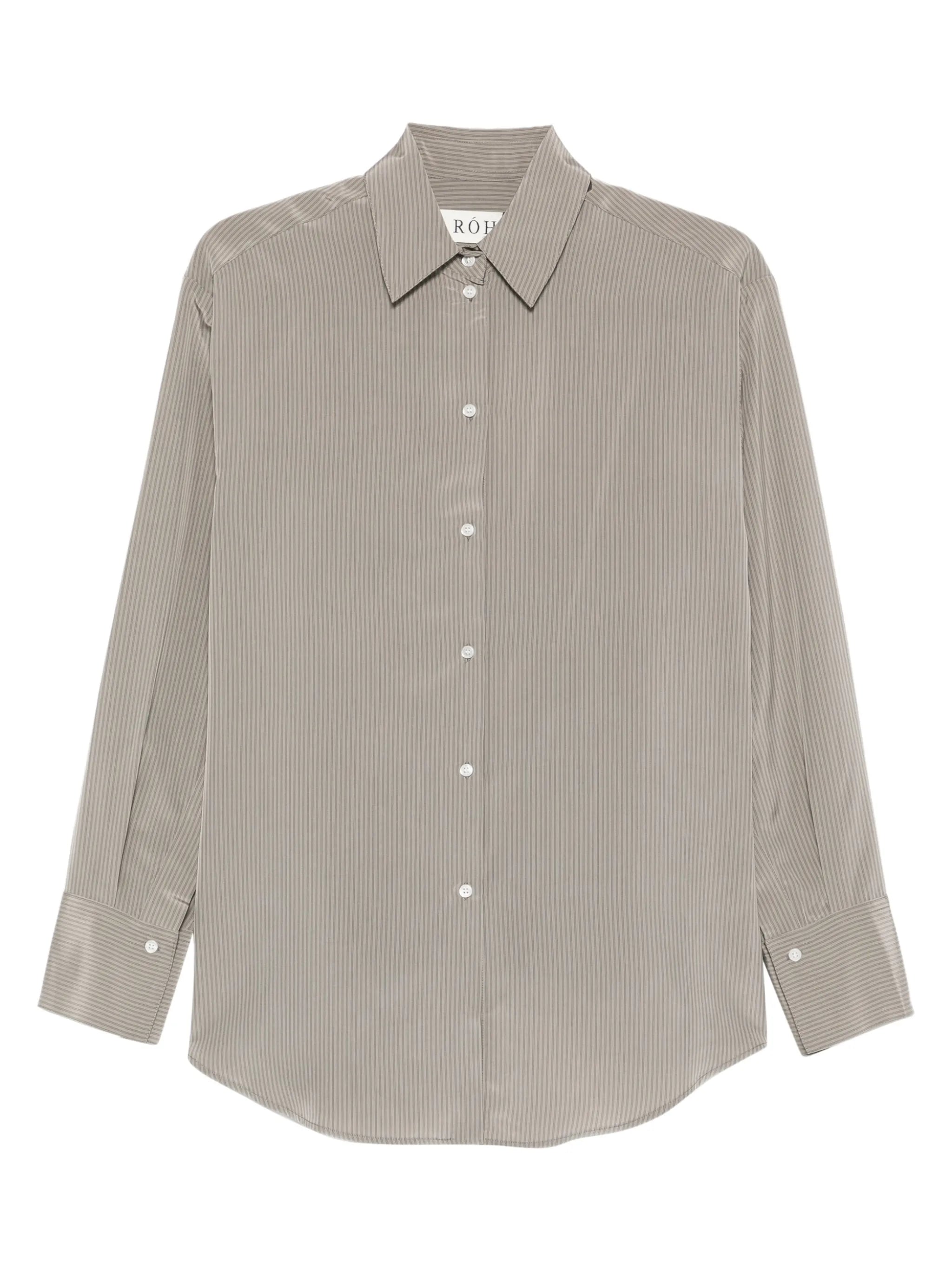 striped button-down shirt
