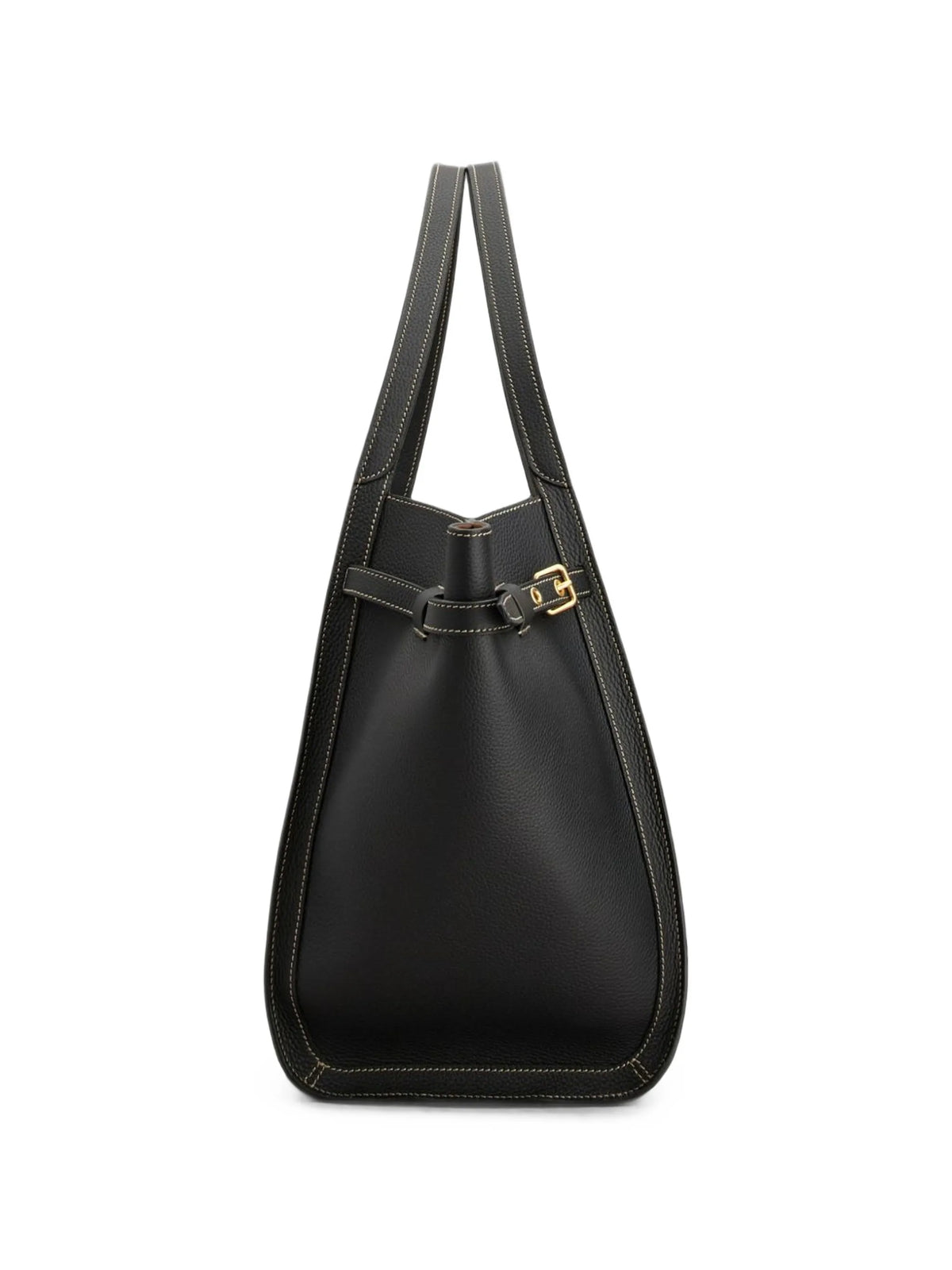 T Signature shopping bag in leather medium