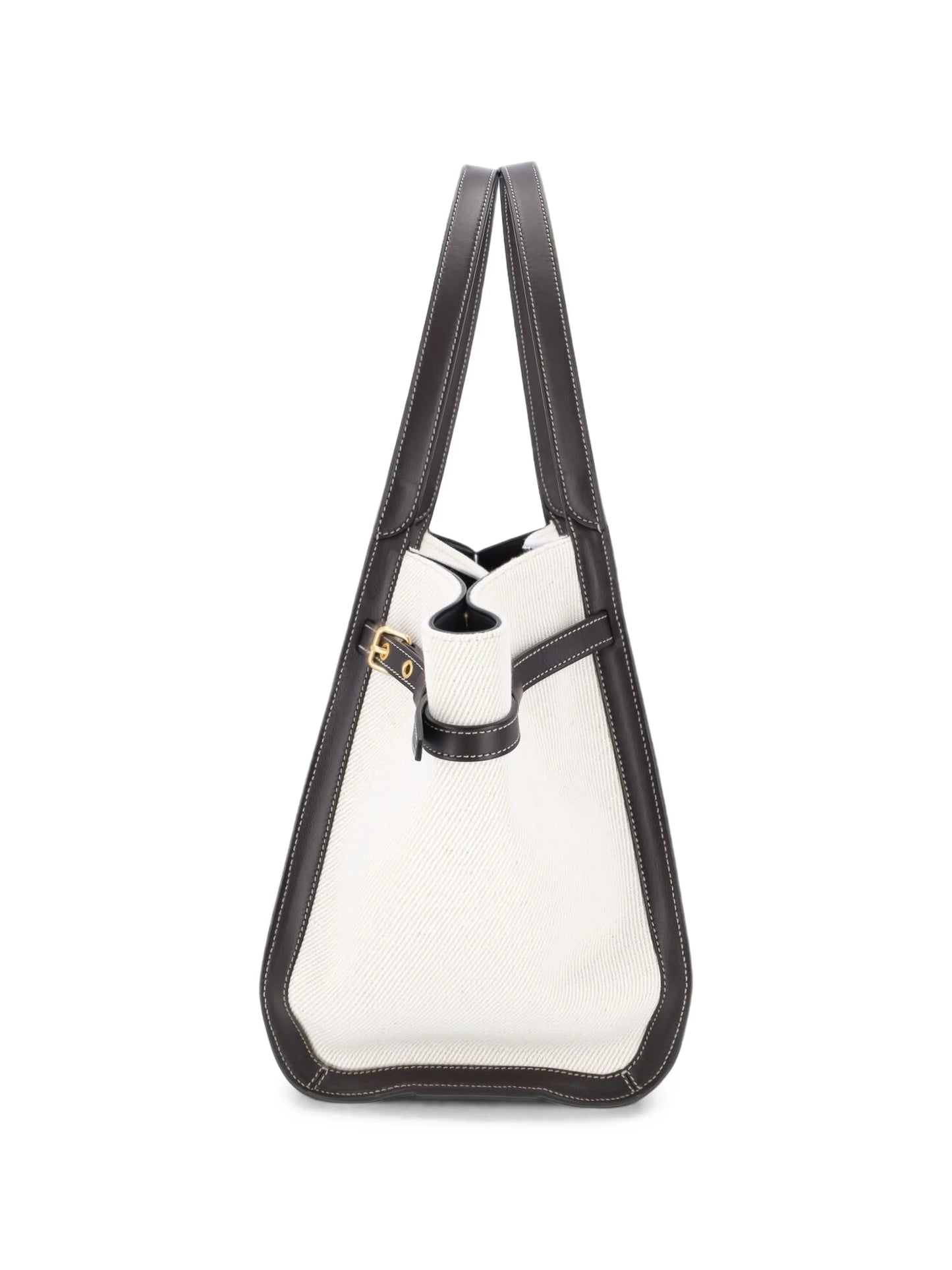 T-Signature shopping bag in canvas and leather medium