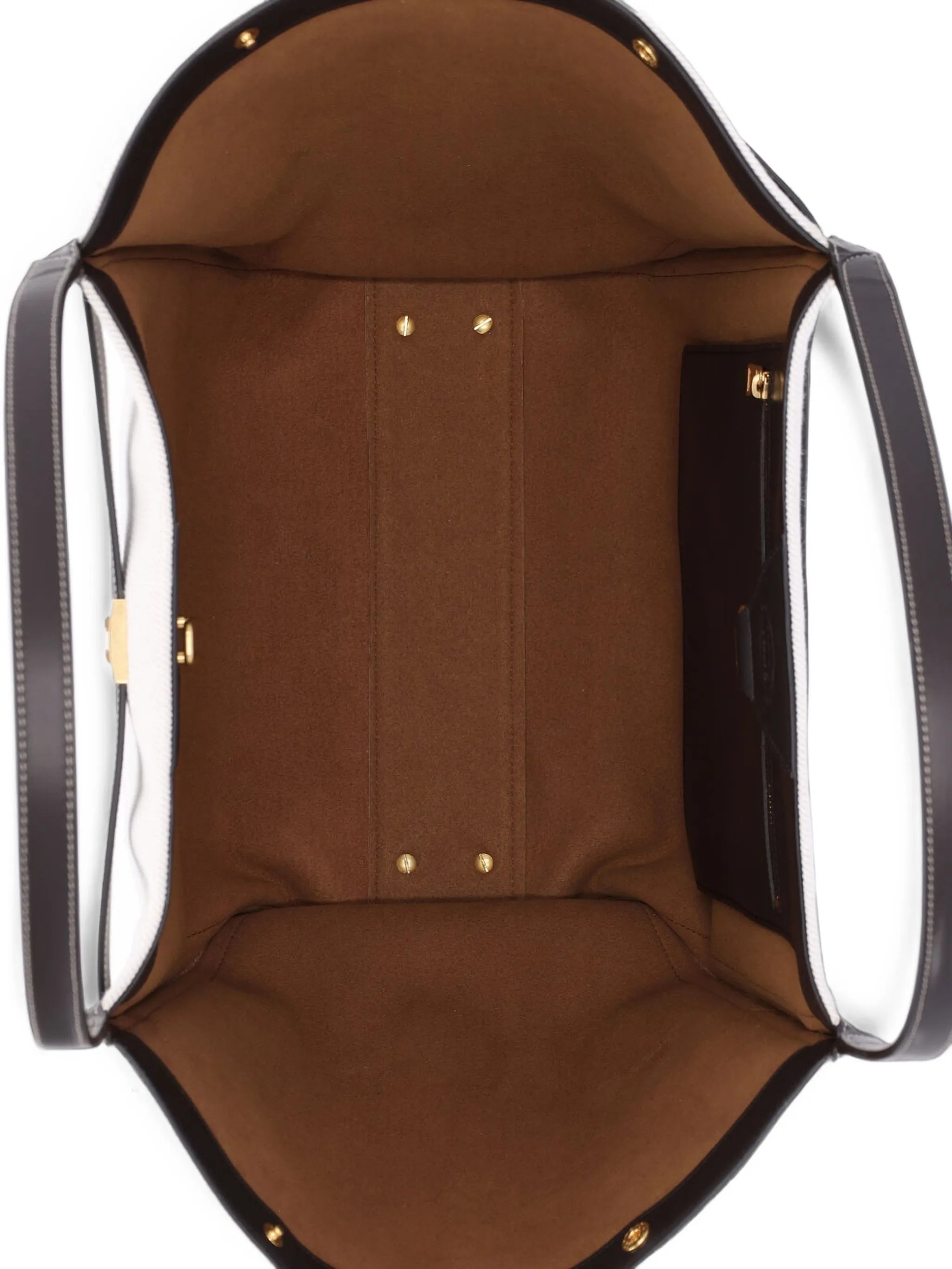 T-Signature shopping bag in canvas and leather medium