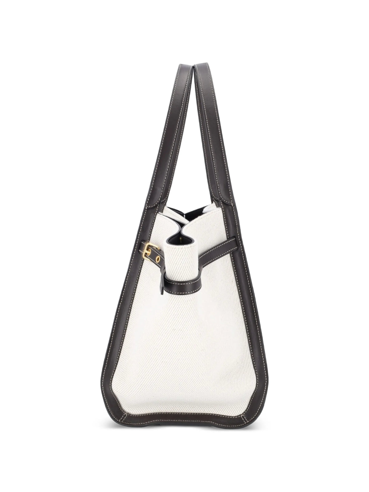 T-Signature shopping bag in canvas and leather medium