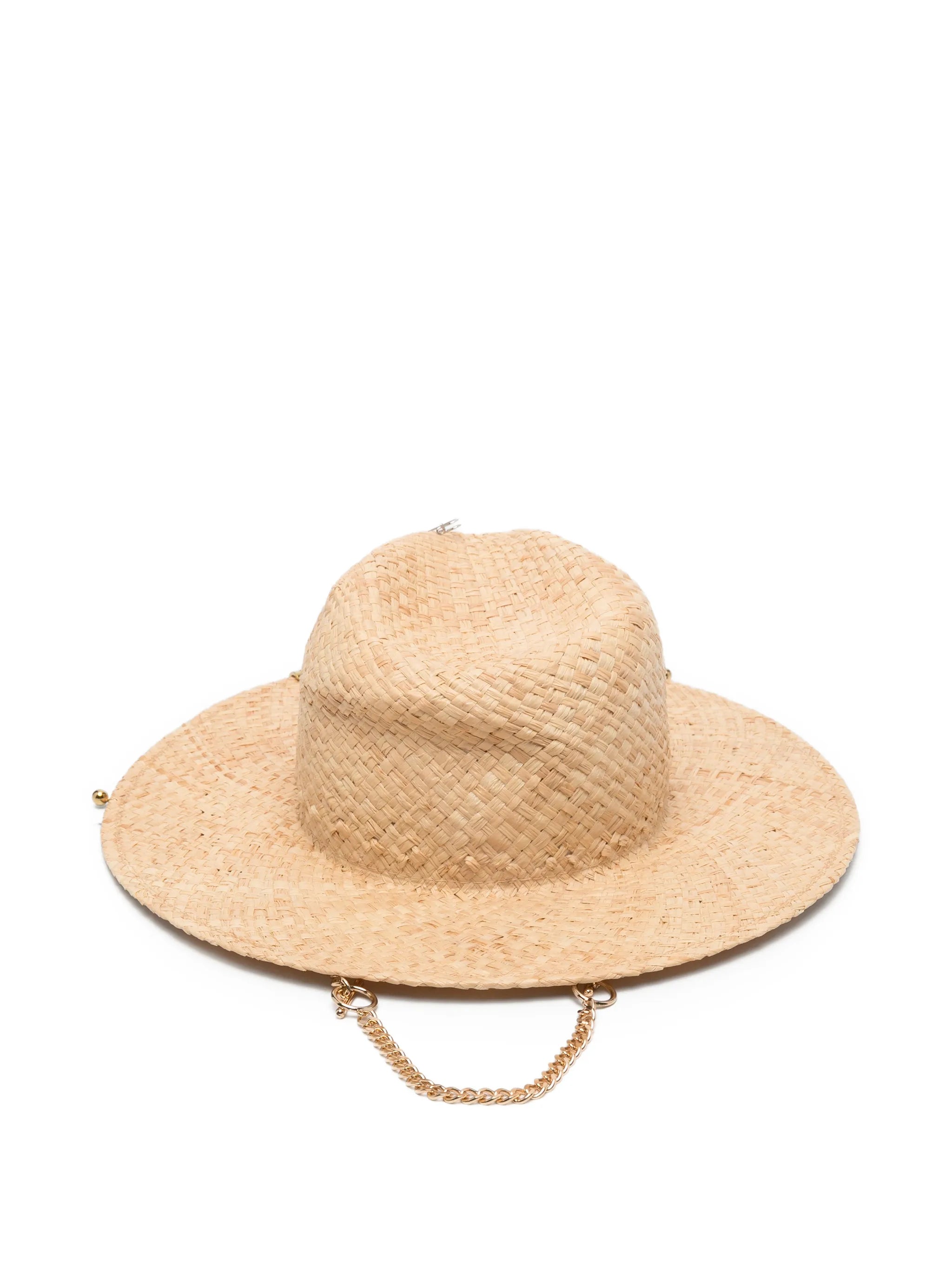 chain strap fedora hat