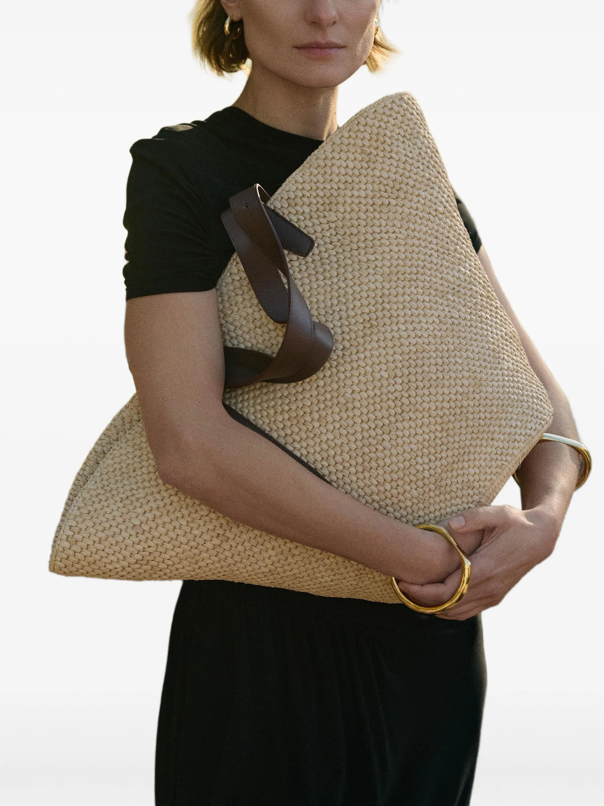 the Bianca raffia bag small