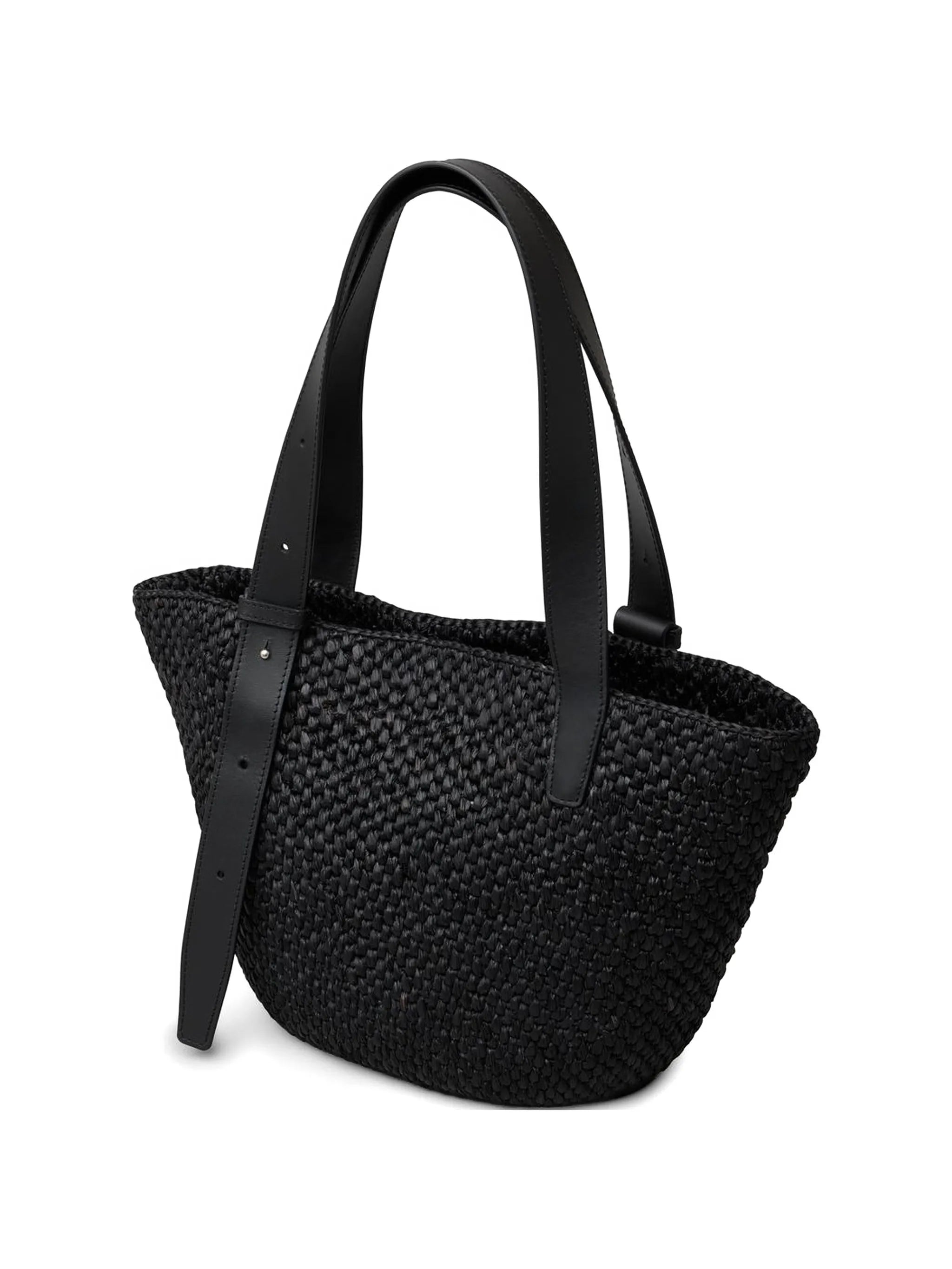 small The Bianca raffia tote bag