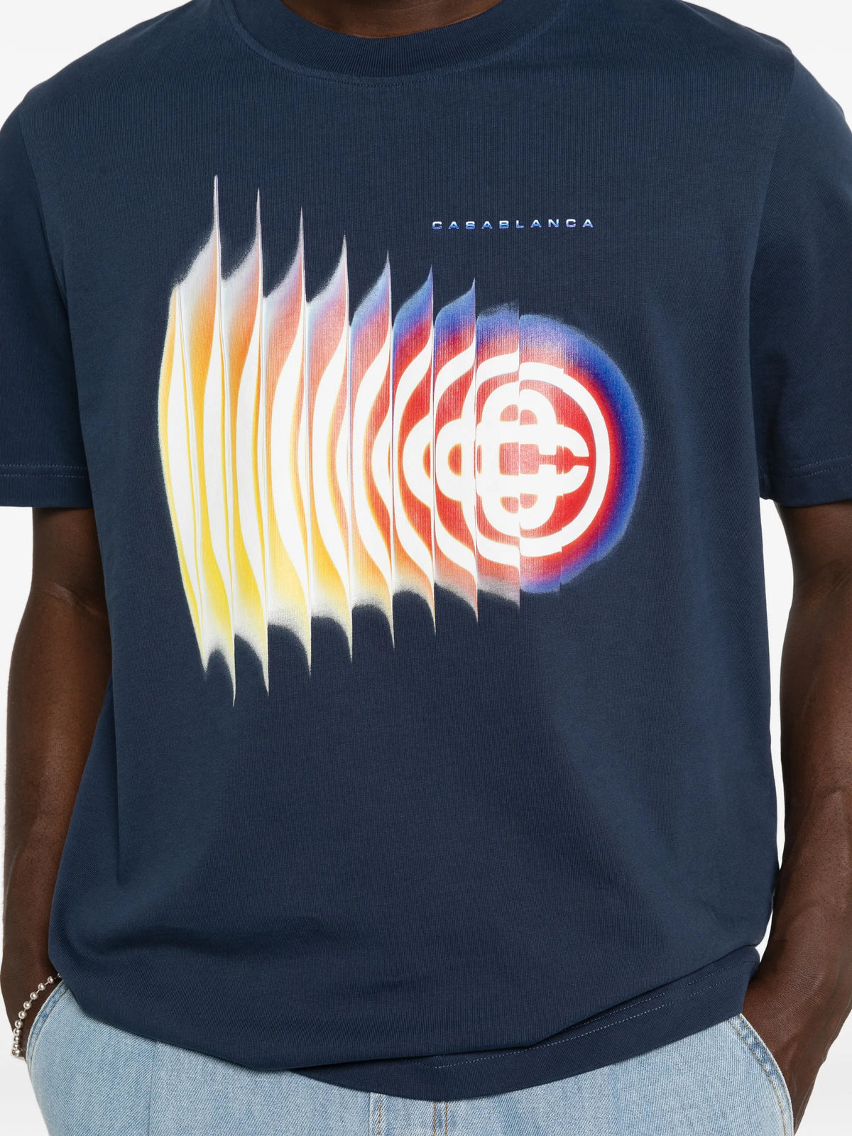 navy Shockwave short sleeve T‑shirt