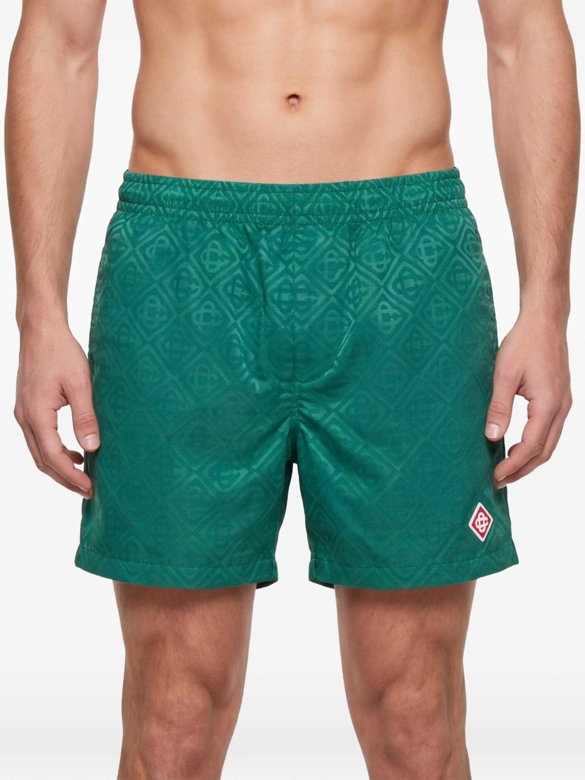 printed swim shorts