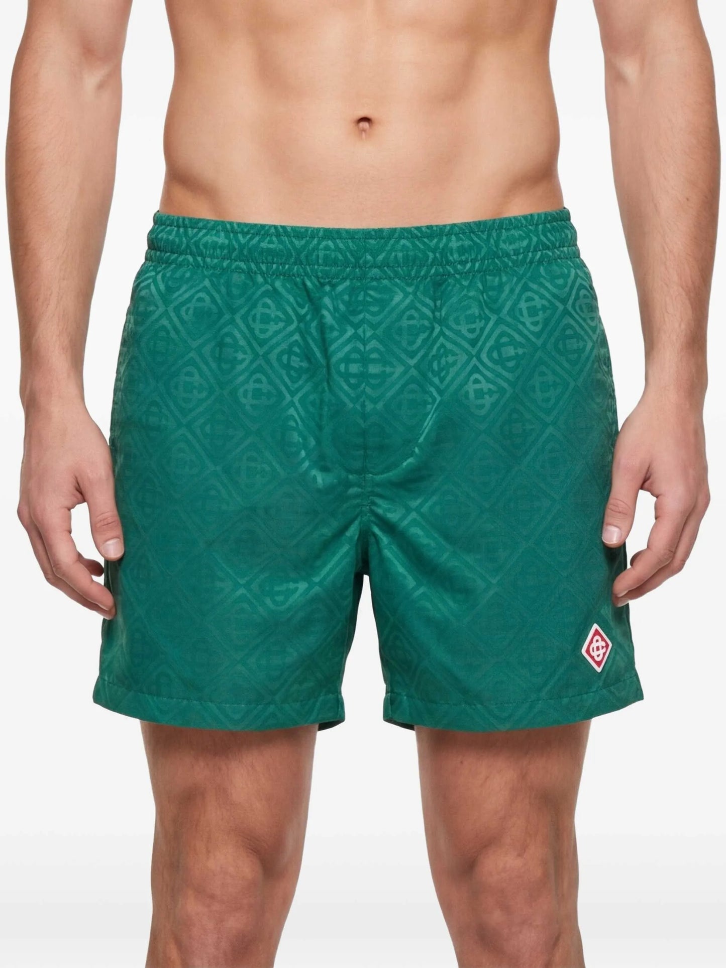 printed swim shorts