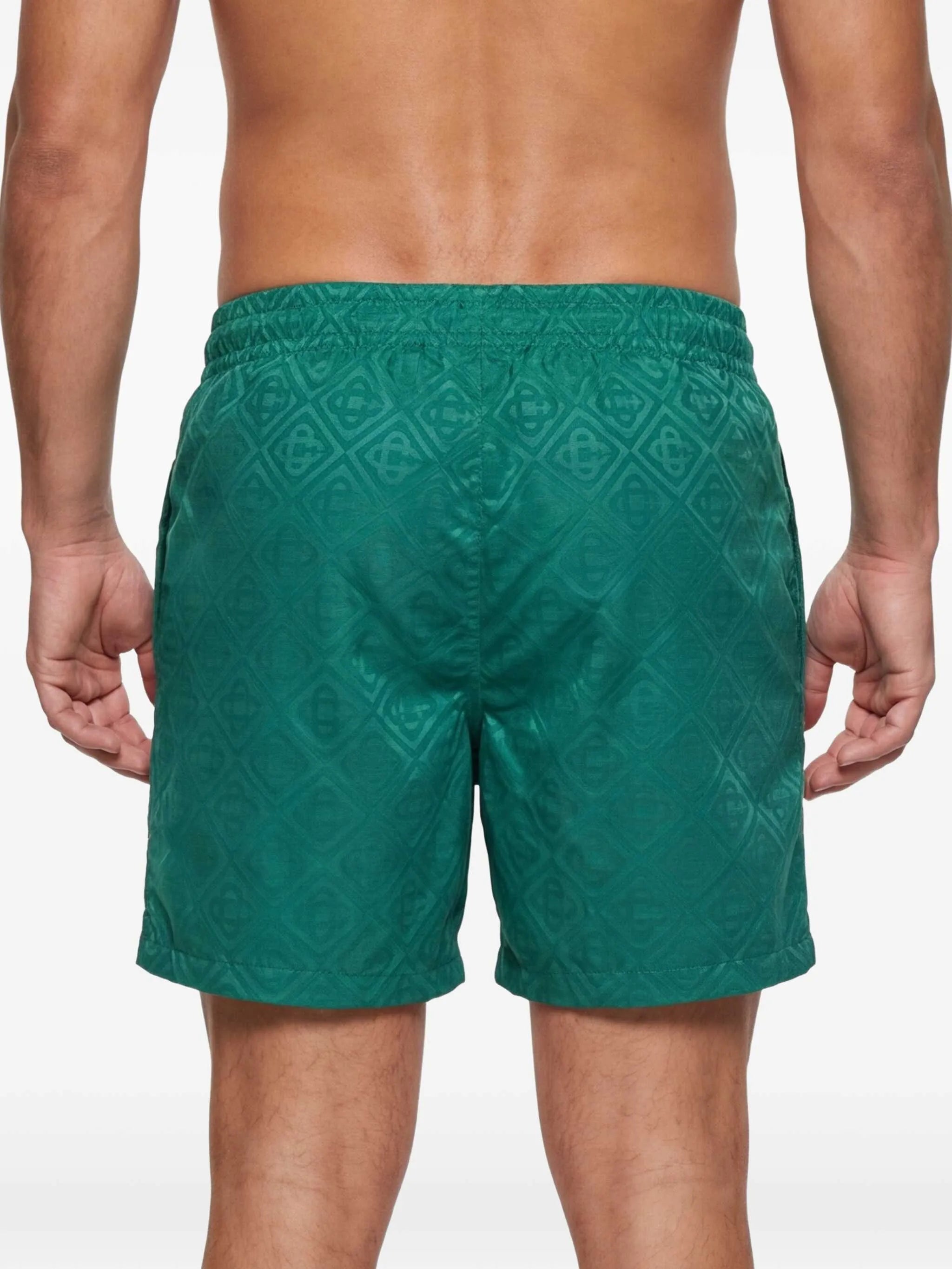 printed swim shorts