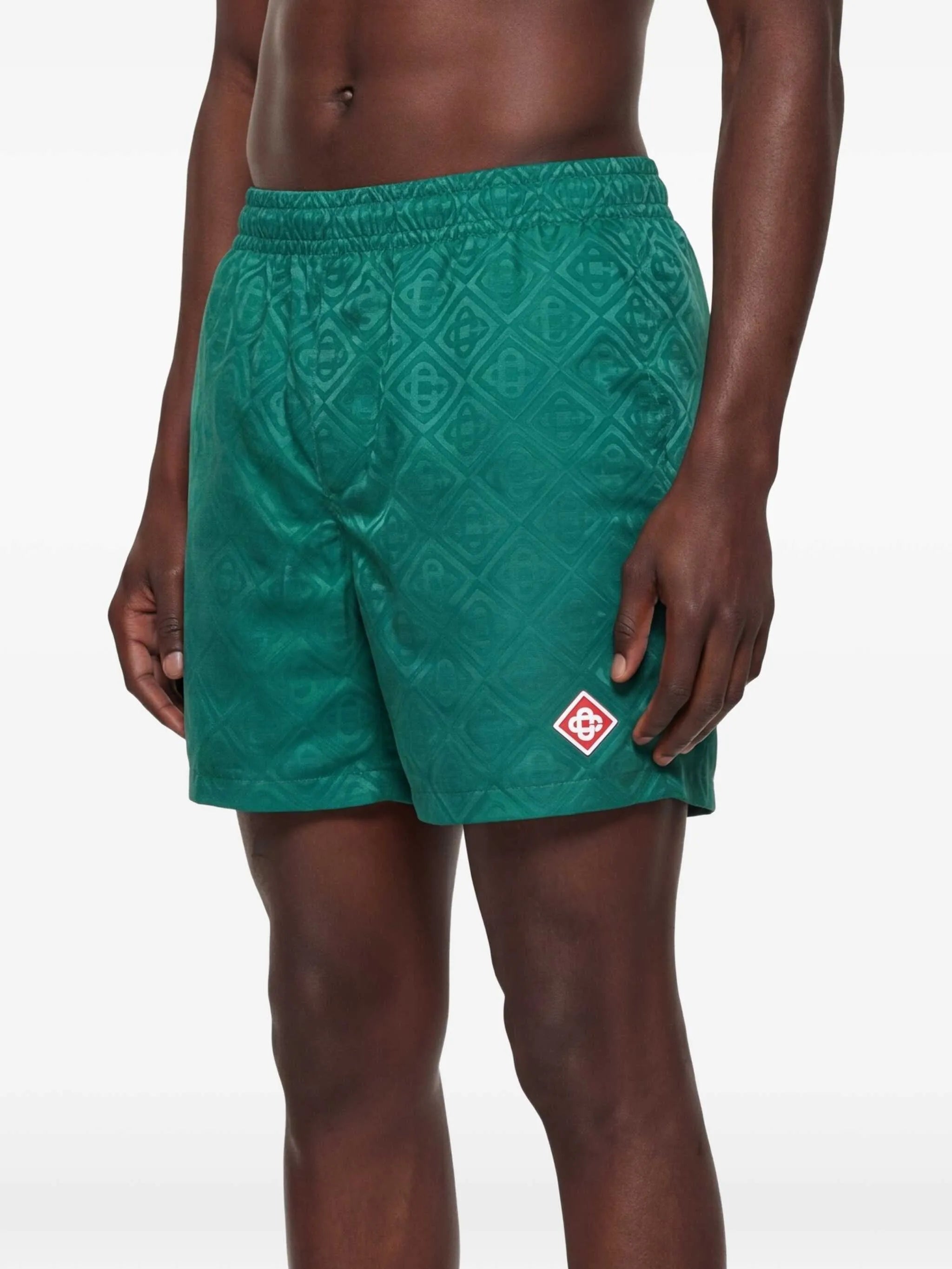printed swim shorts
