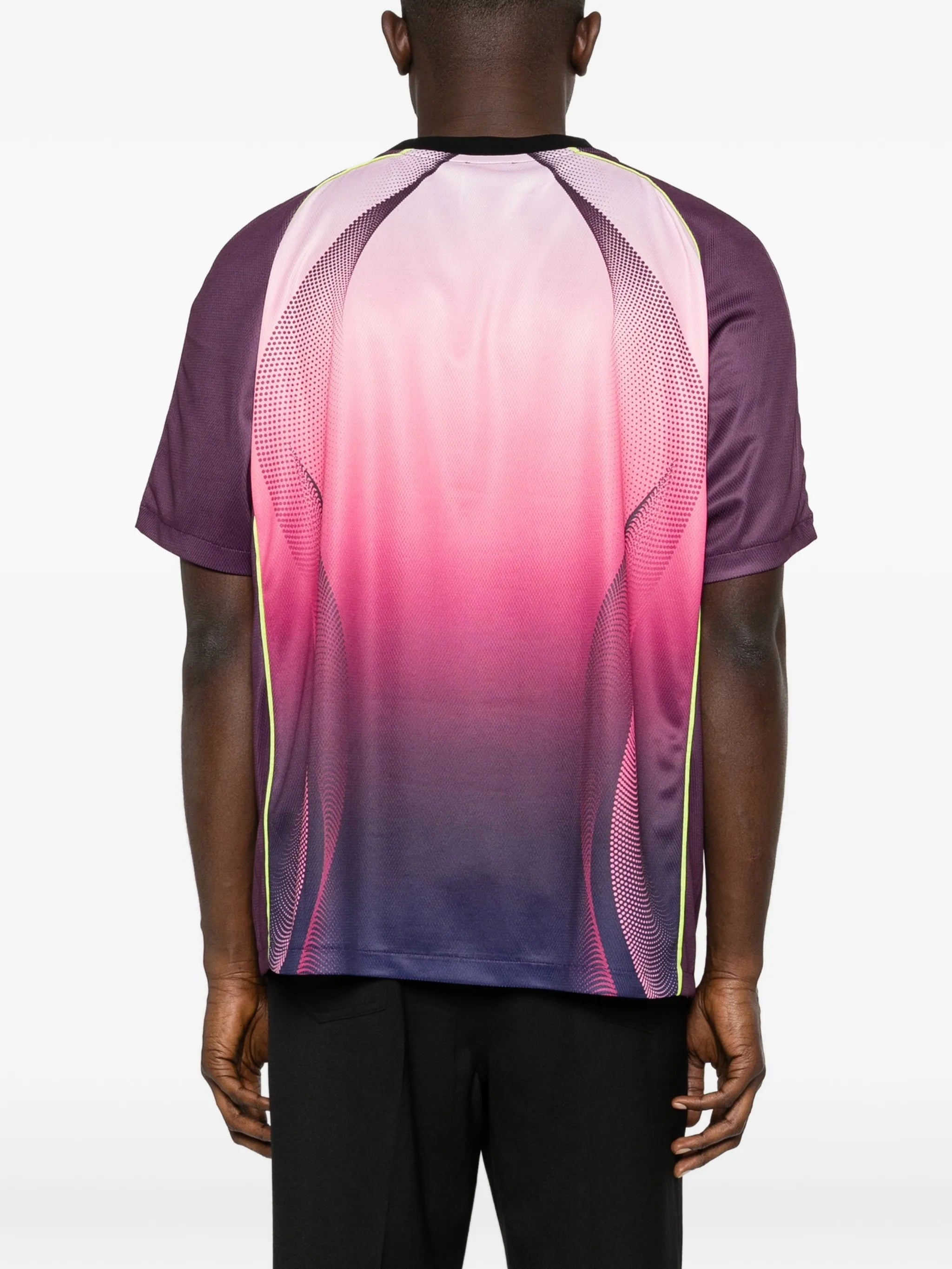 Aubergine gradient short sleeve football jersey