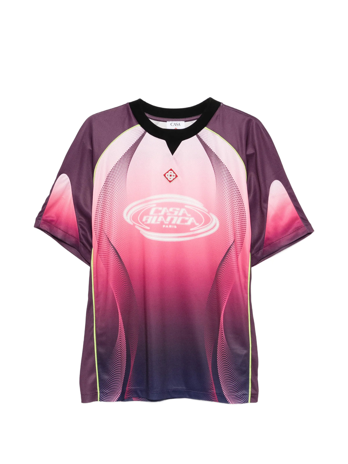 Aubergine gradient short sleeve football jersey