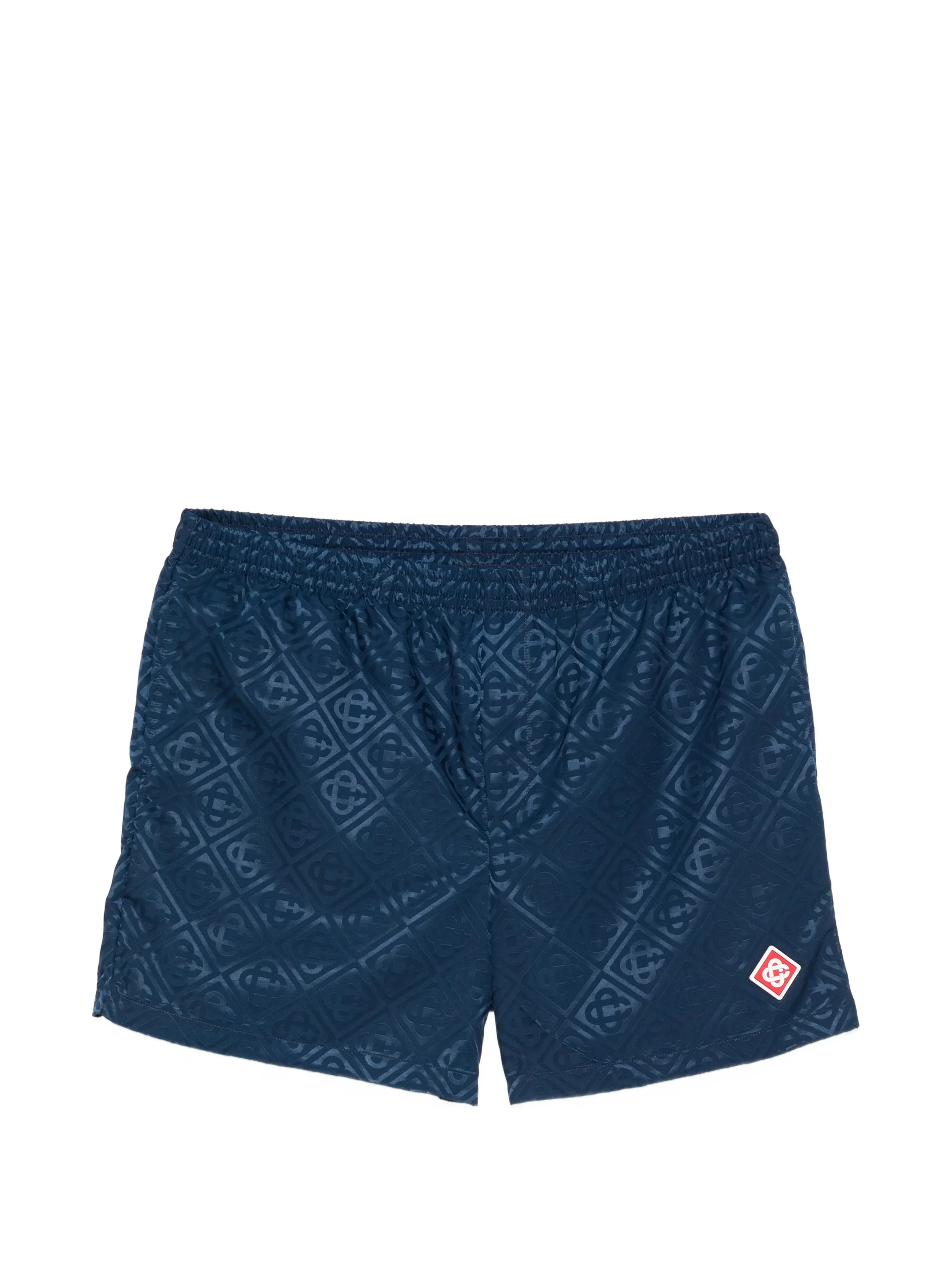 monogram-jacquard swim shorts