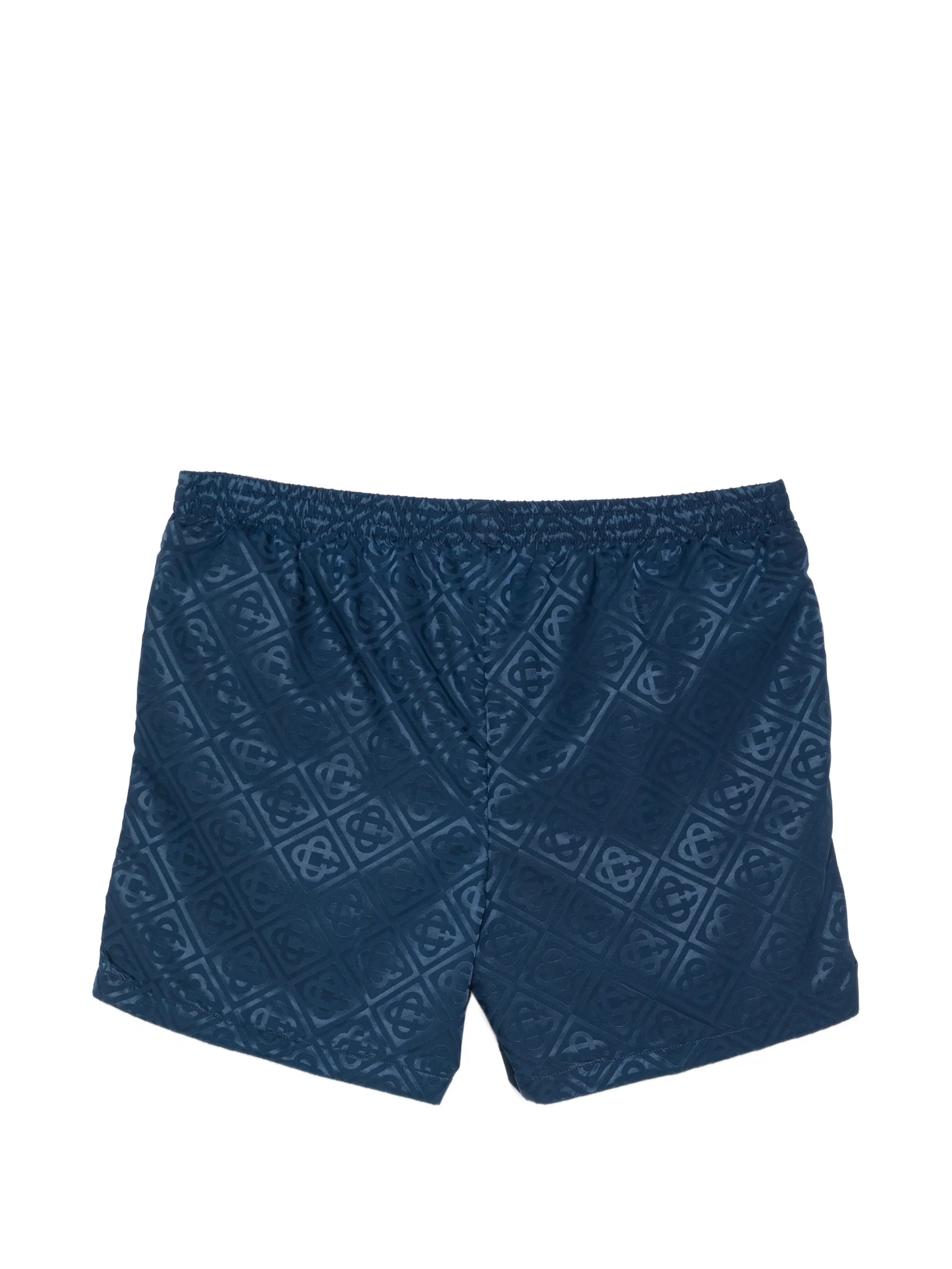 monogram-jacquard swim shorts