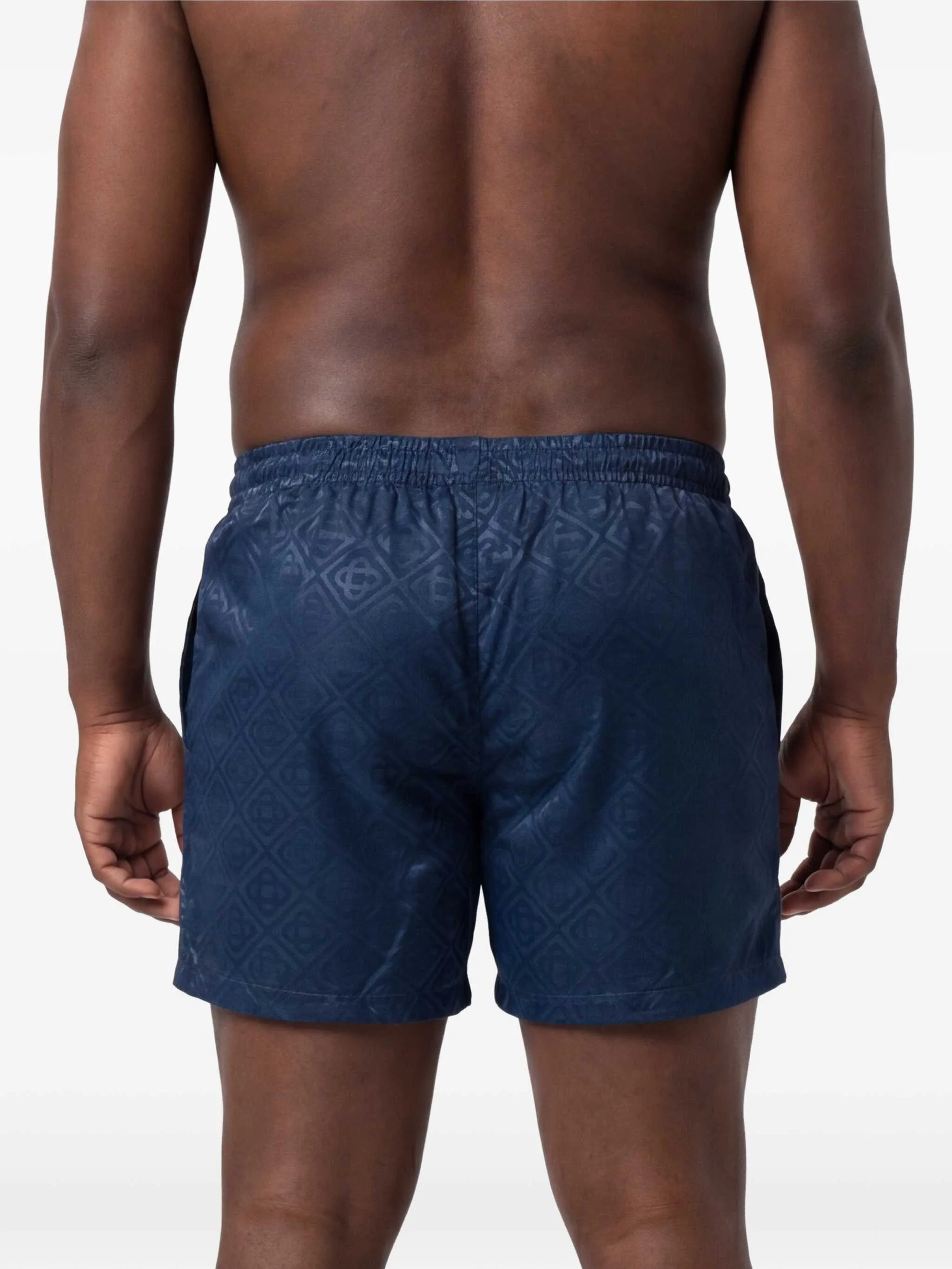 monogram-jacquard swim shorts