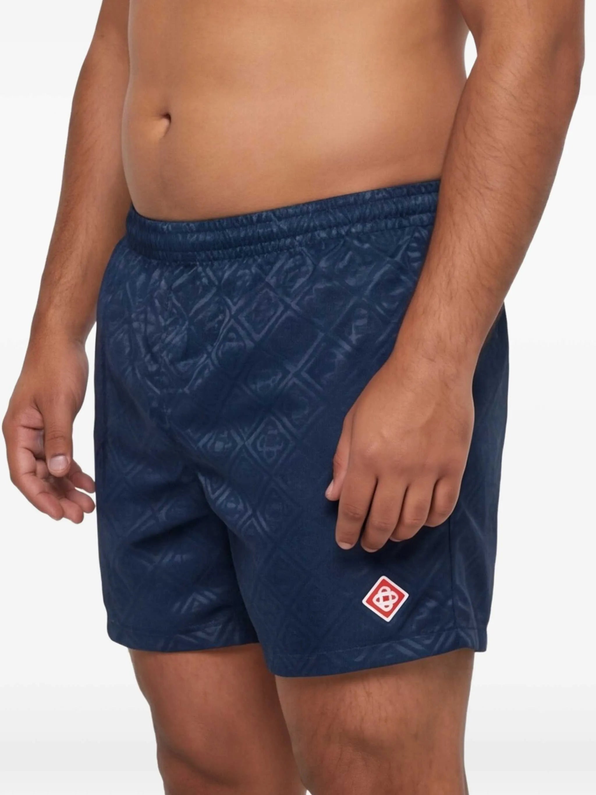 monogram-jacquard swim shorts
