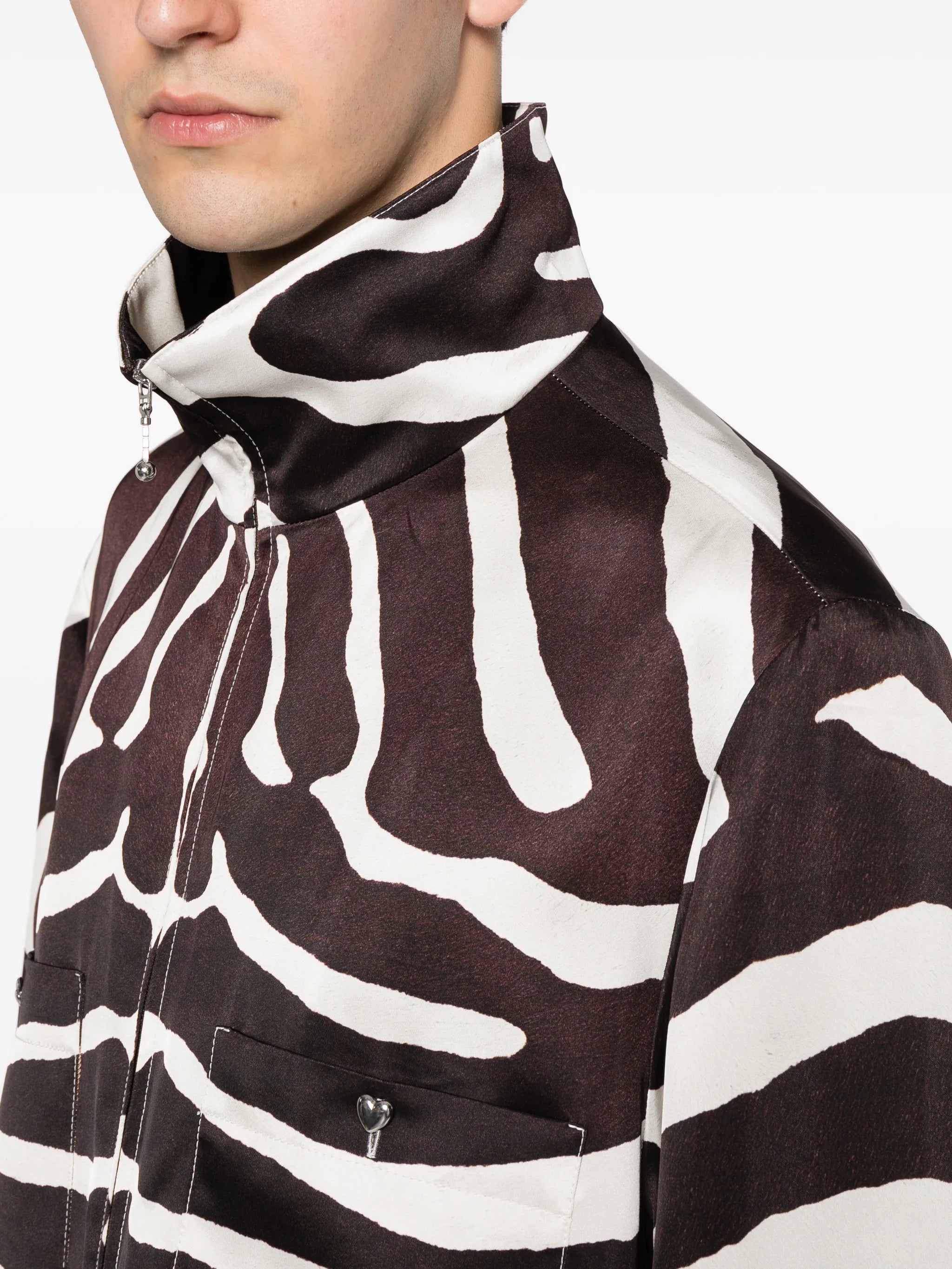 zebra-print jacket