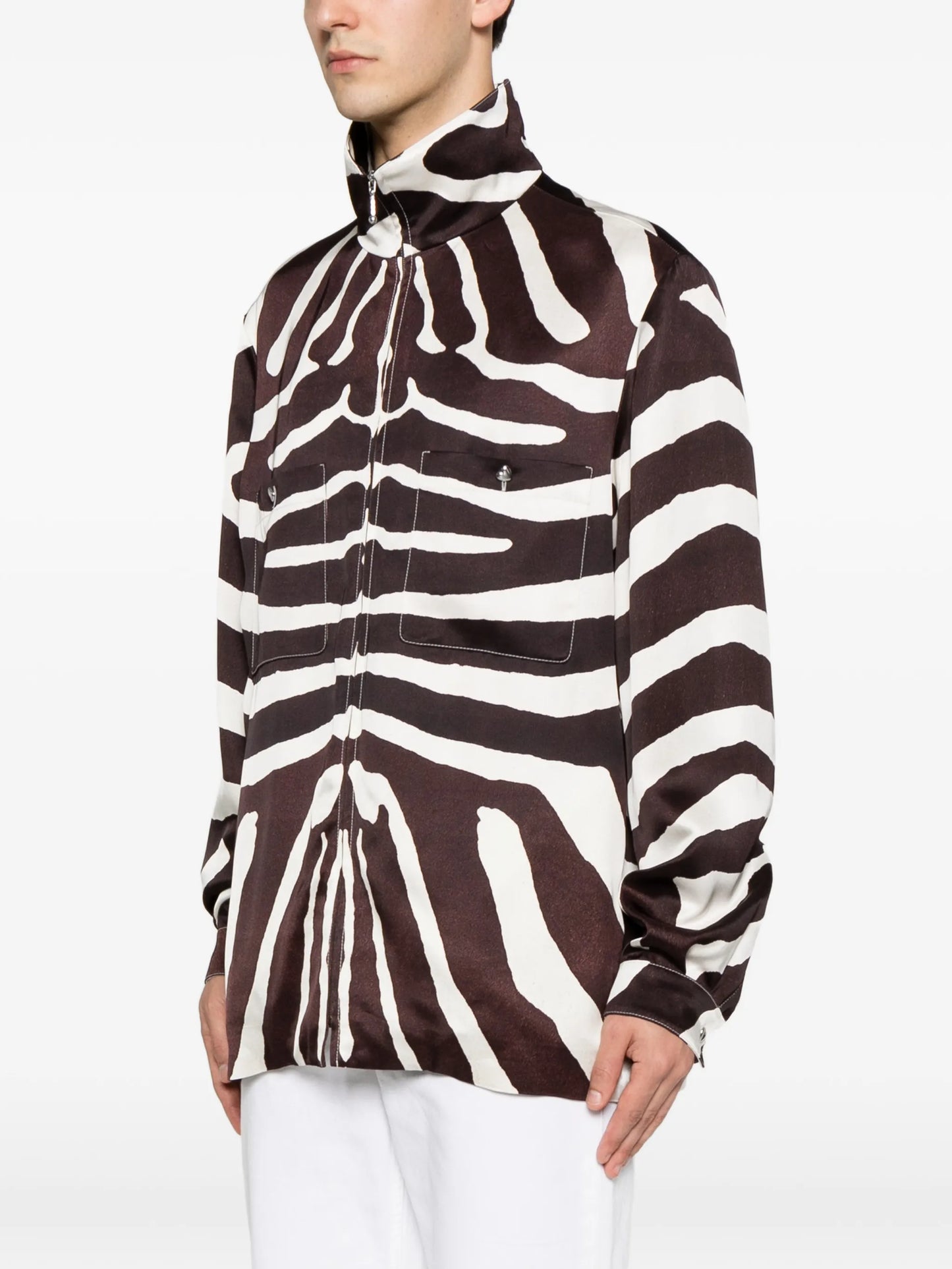 zebra-print jacket