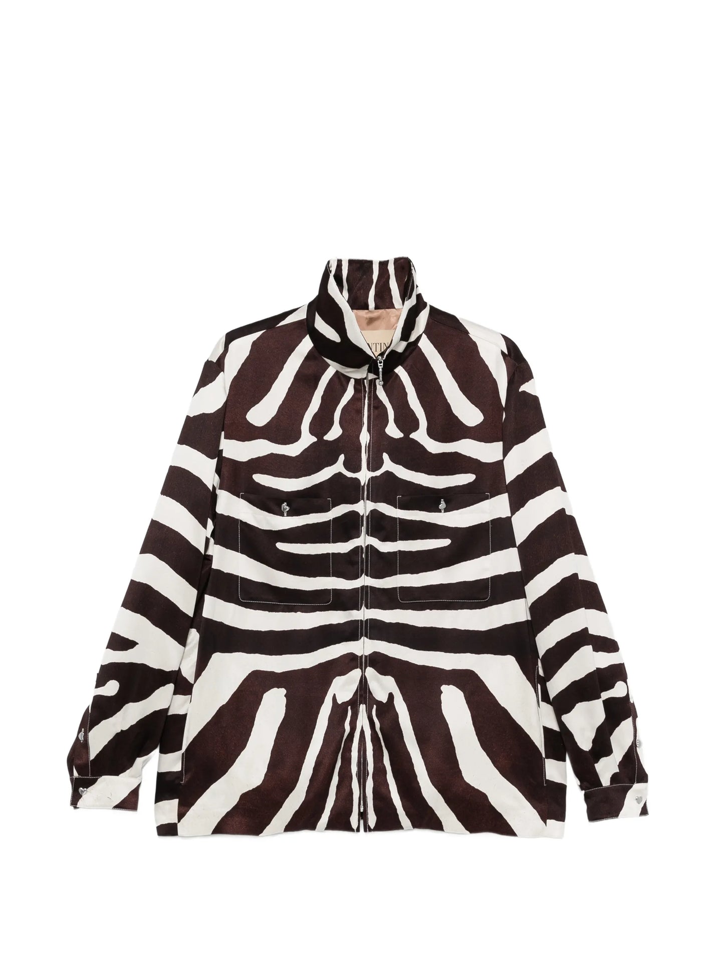 zebra-print jacket