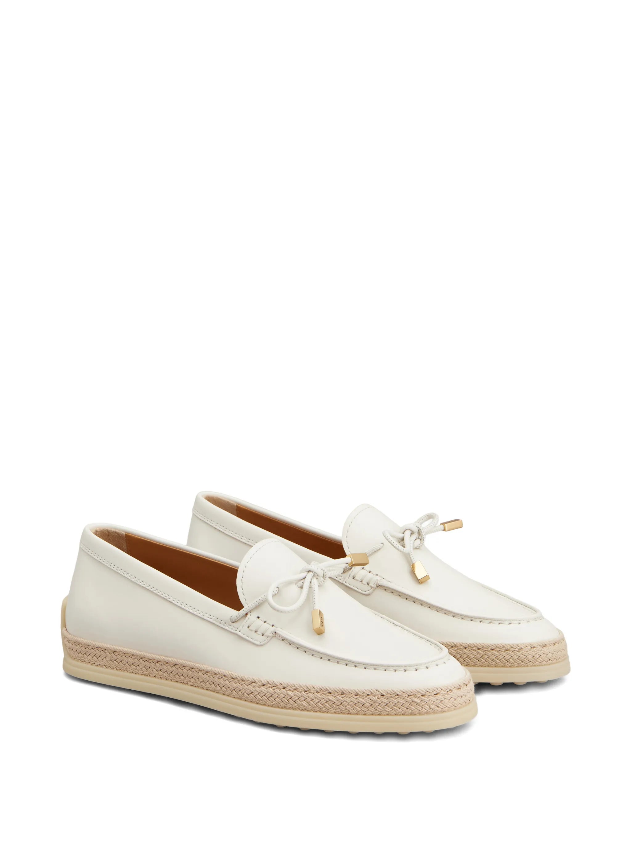 lace-detail loafers