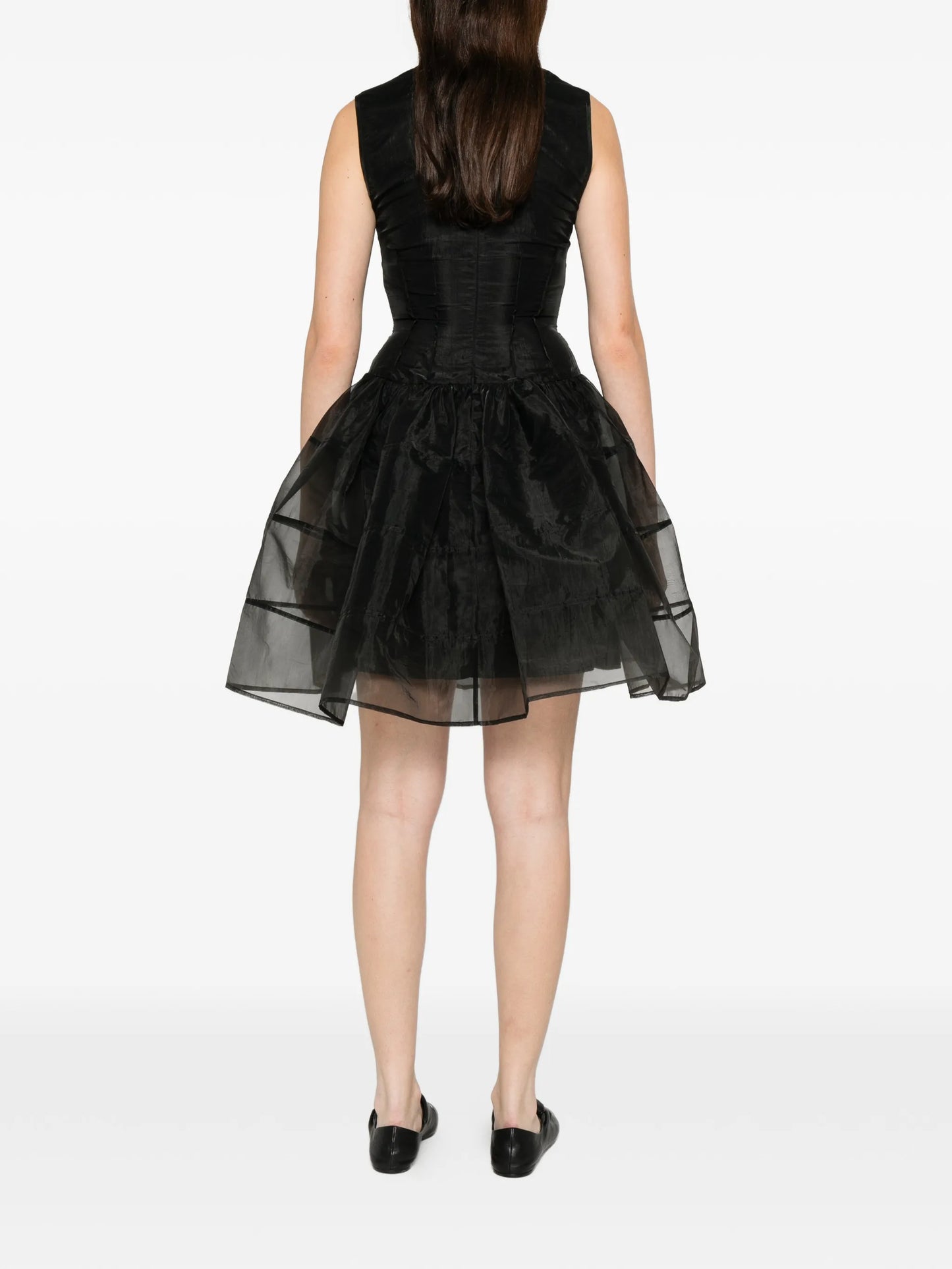 crew-neck mini dress