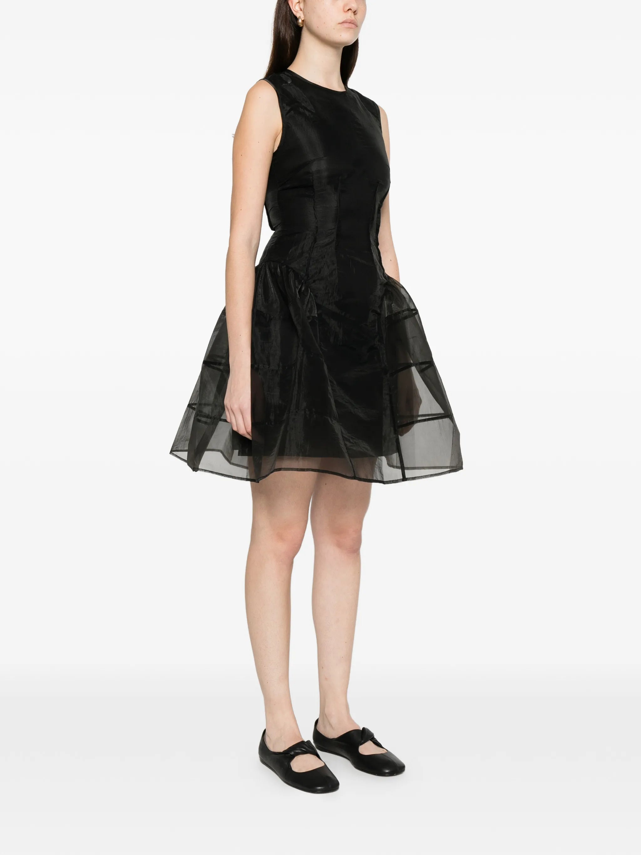 crew-neck mini dress