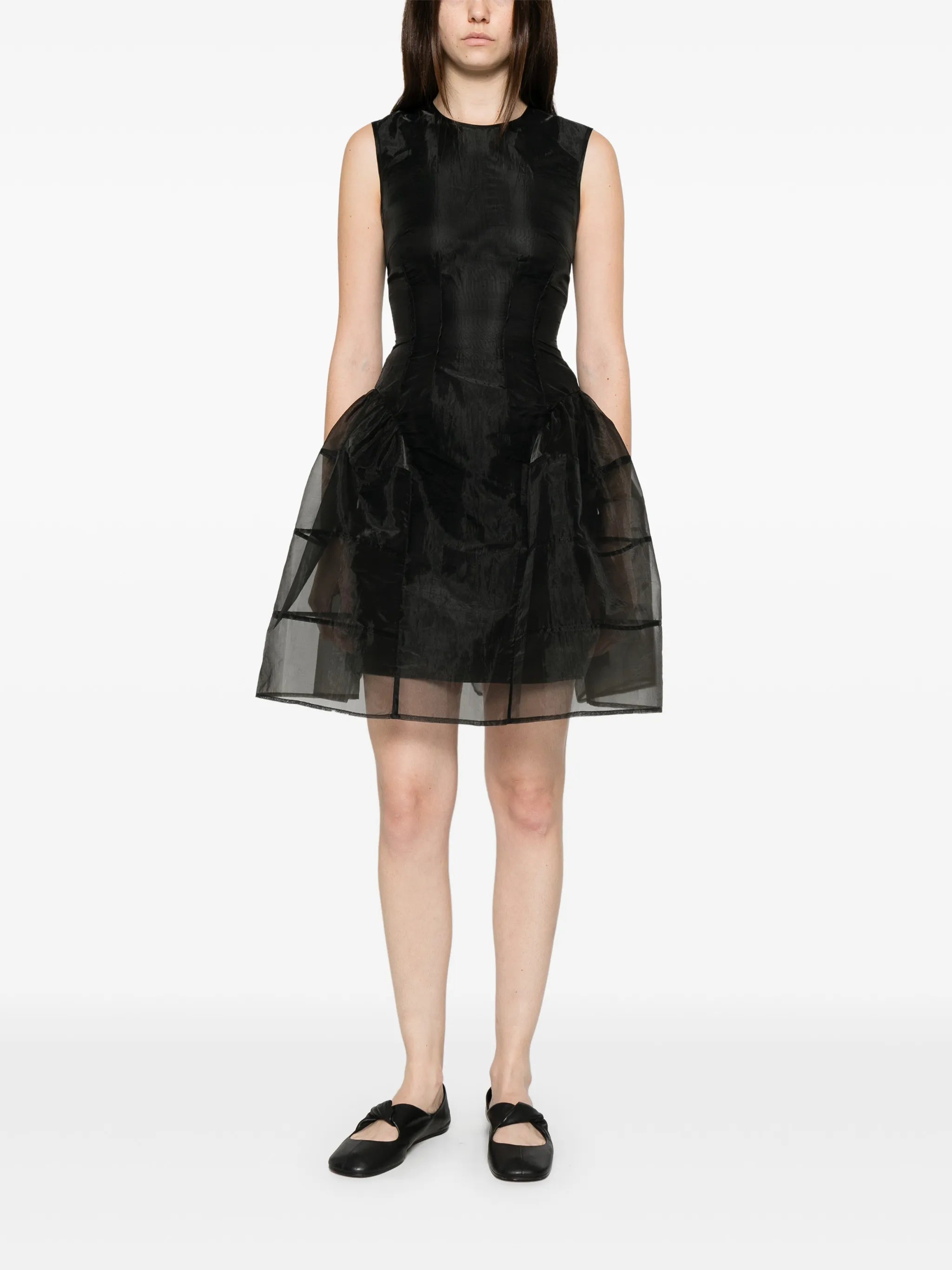 crew-neck mini dress