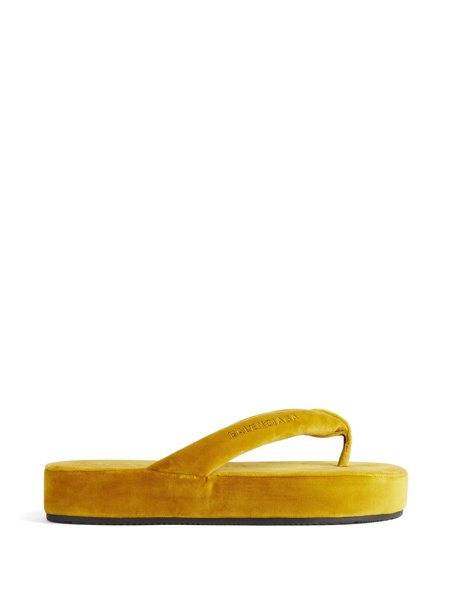 Jet Lag velvet platform sandals