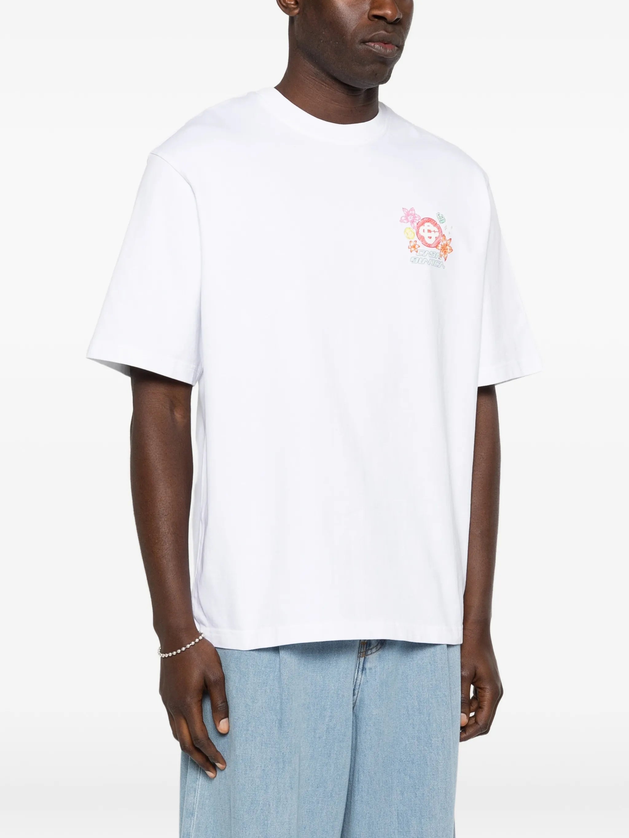 white Collage D'Icones Graphiques short sleeve t-shirt