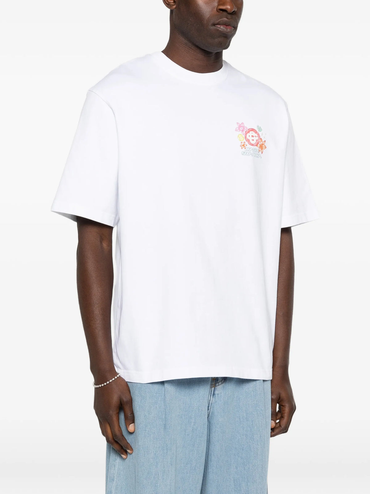 white Collage D'Icones Graphiques short sleeve t-shirt