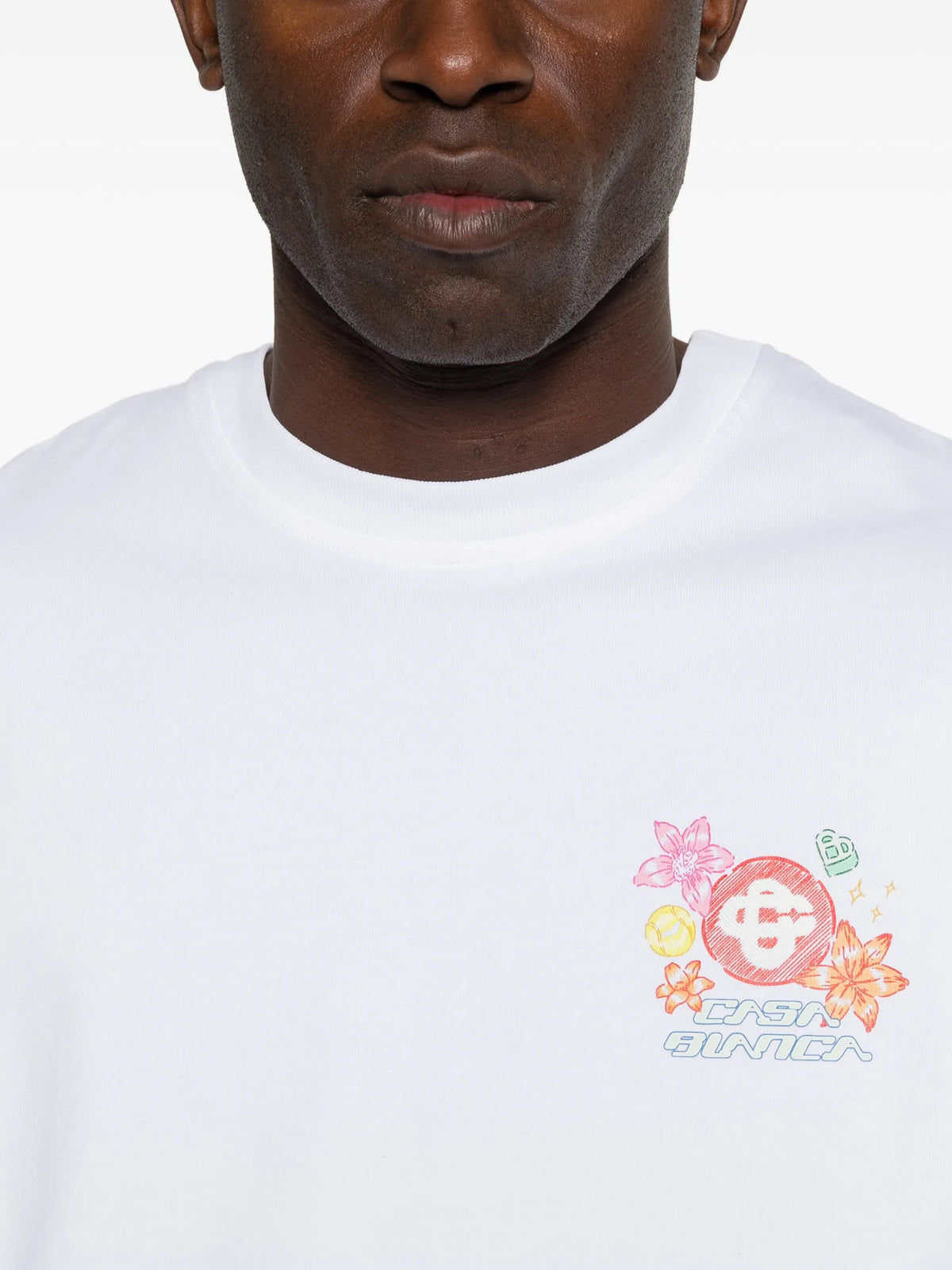white Collage D'Icones Graphiques short sleeve t-shirt