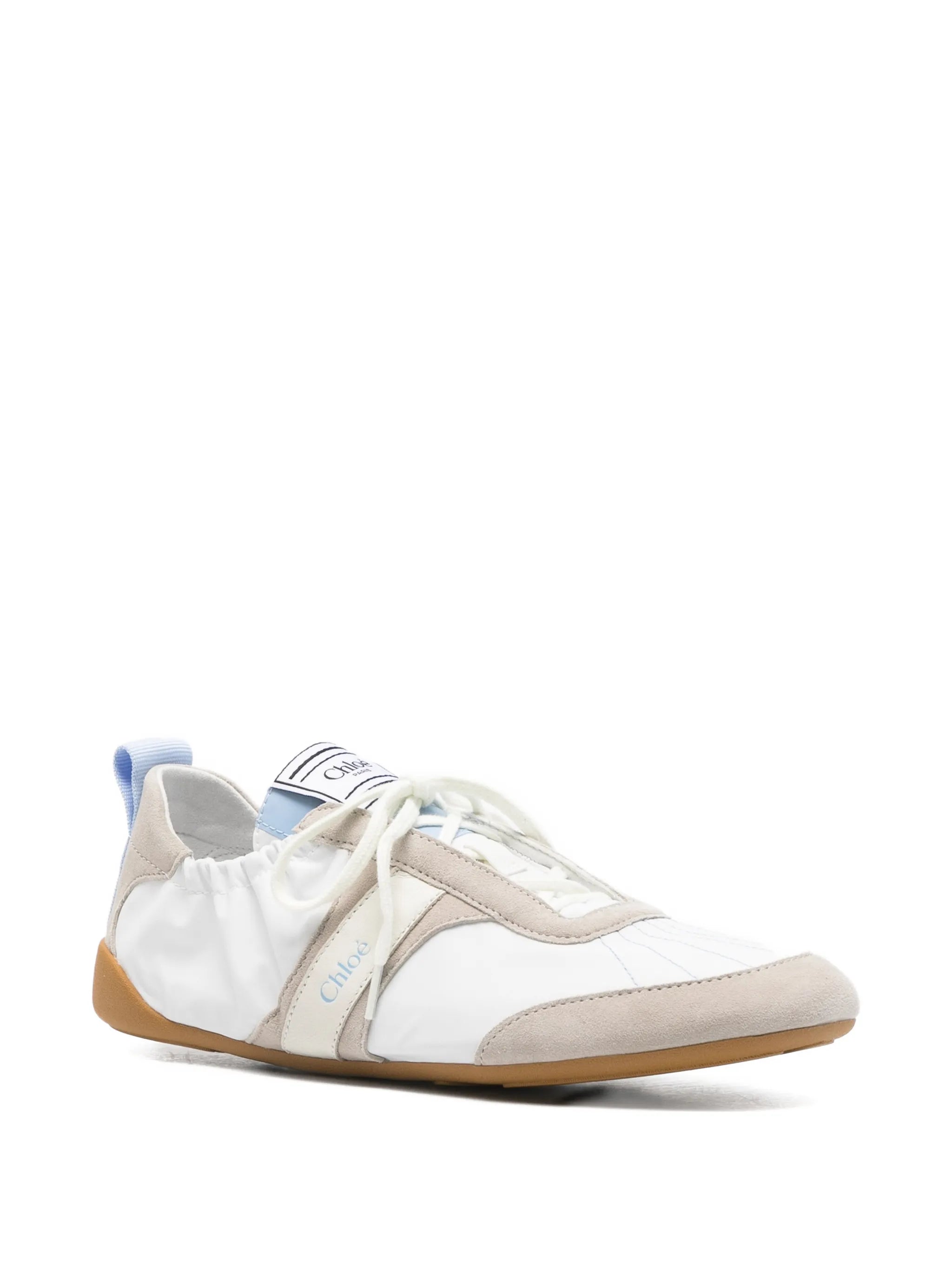 Kick suede-panelled sneakers