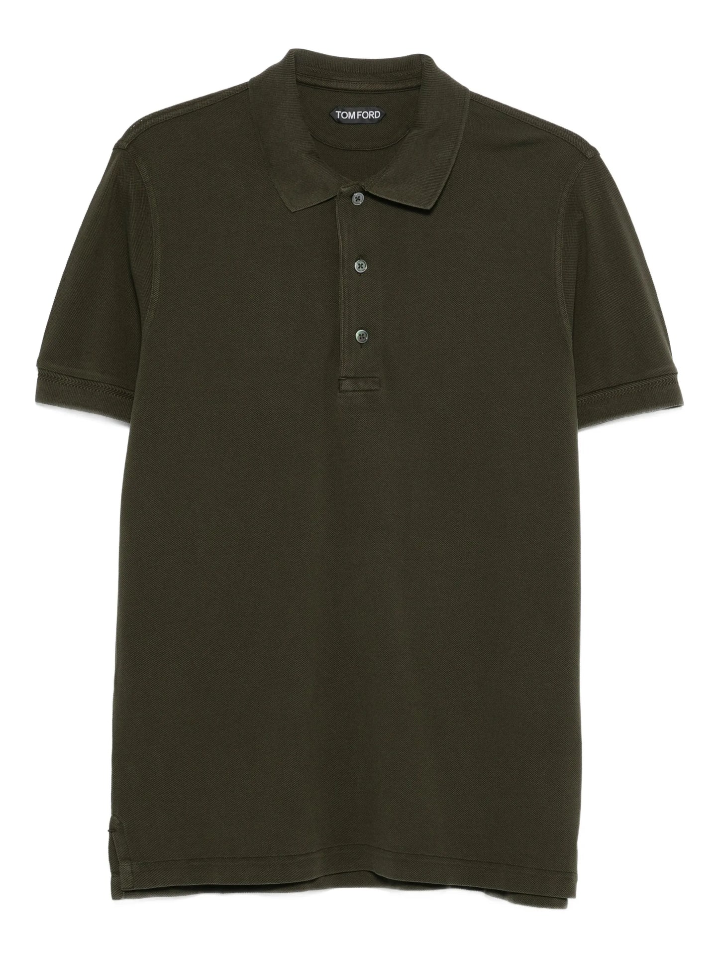 button-fastening polo shirt