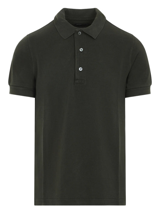 buttoned polo shirt