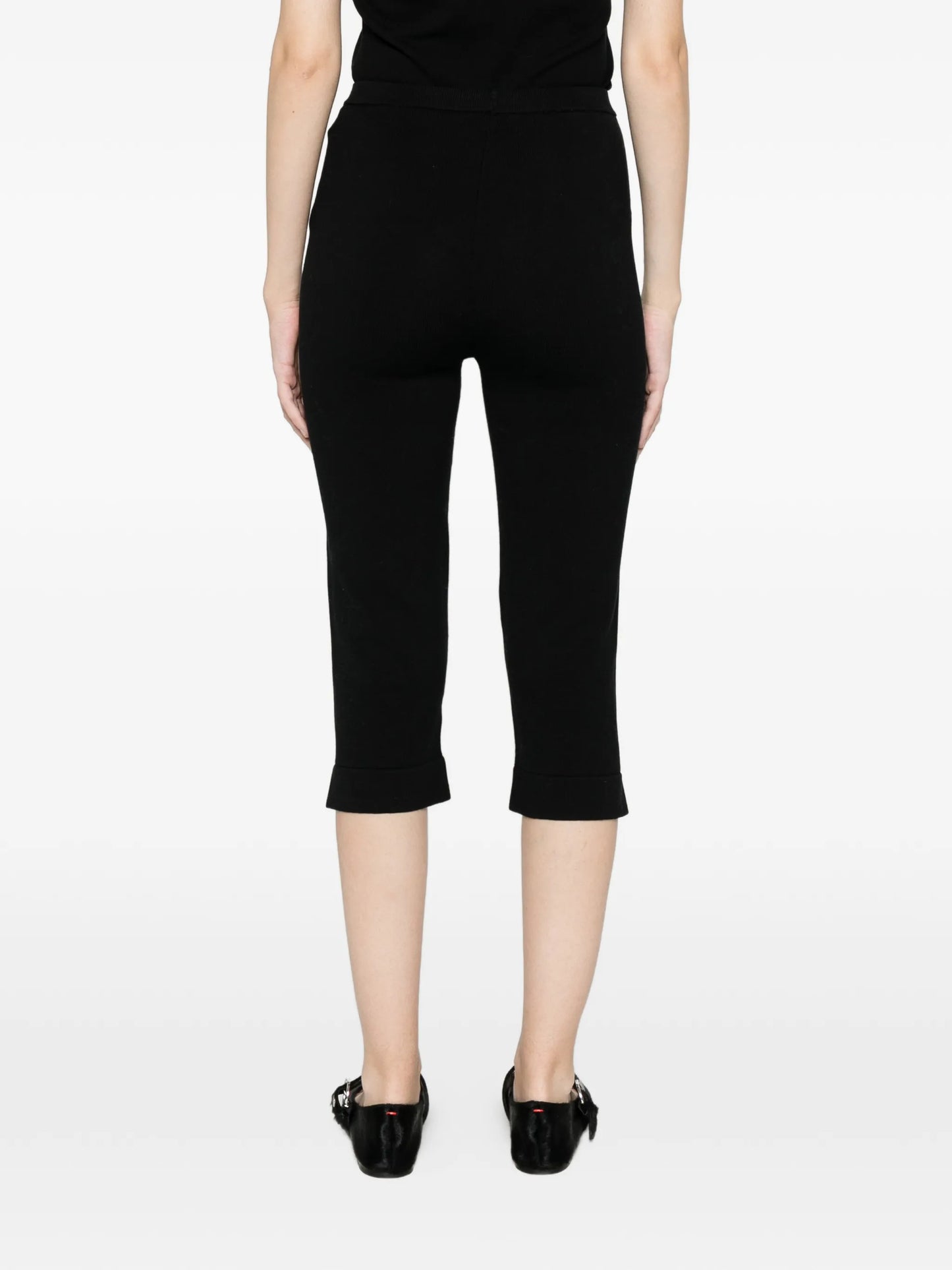 elasticed-waistband trousers