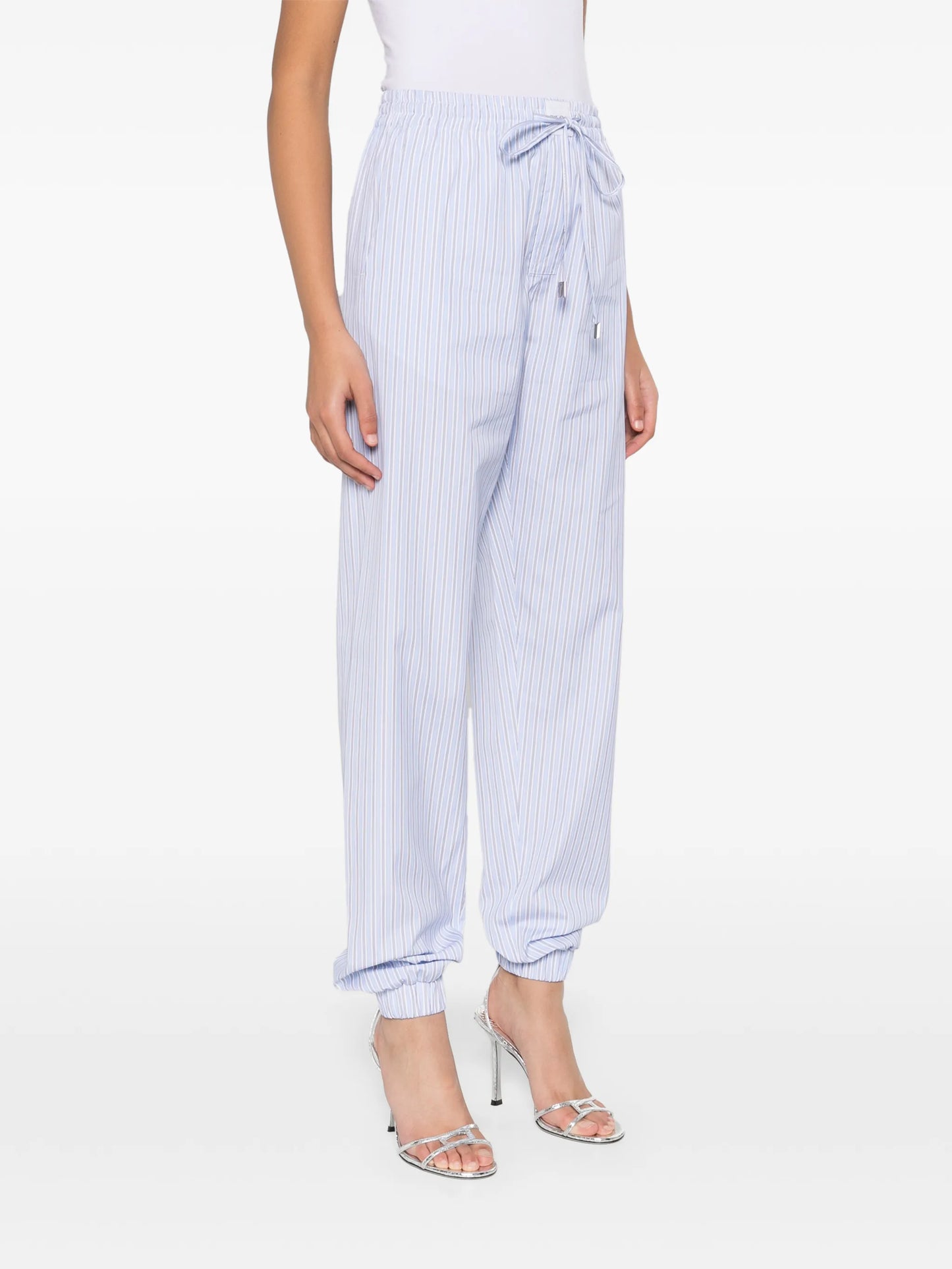 stripe pull track pants