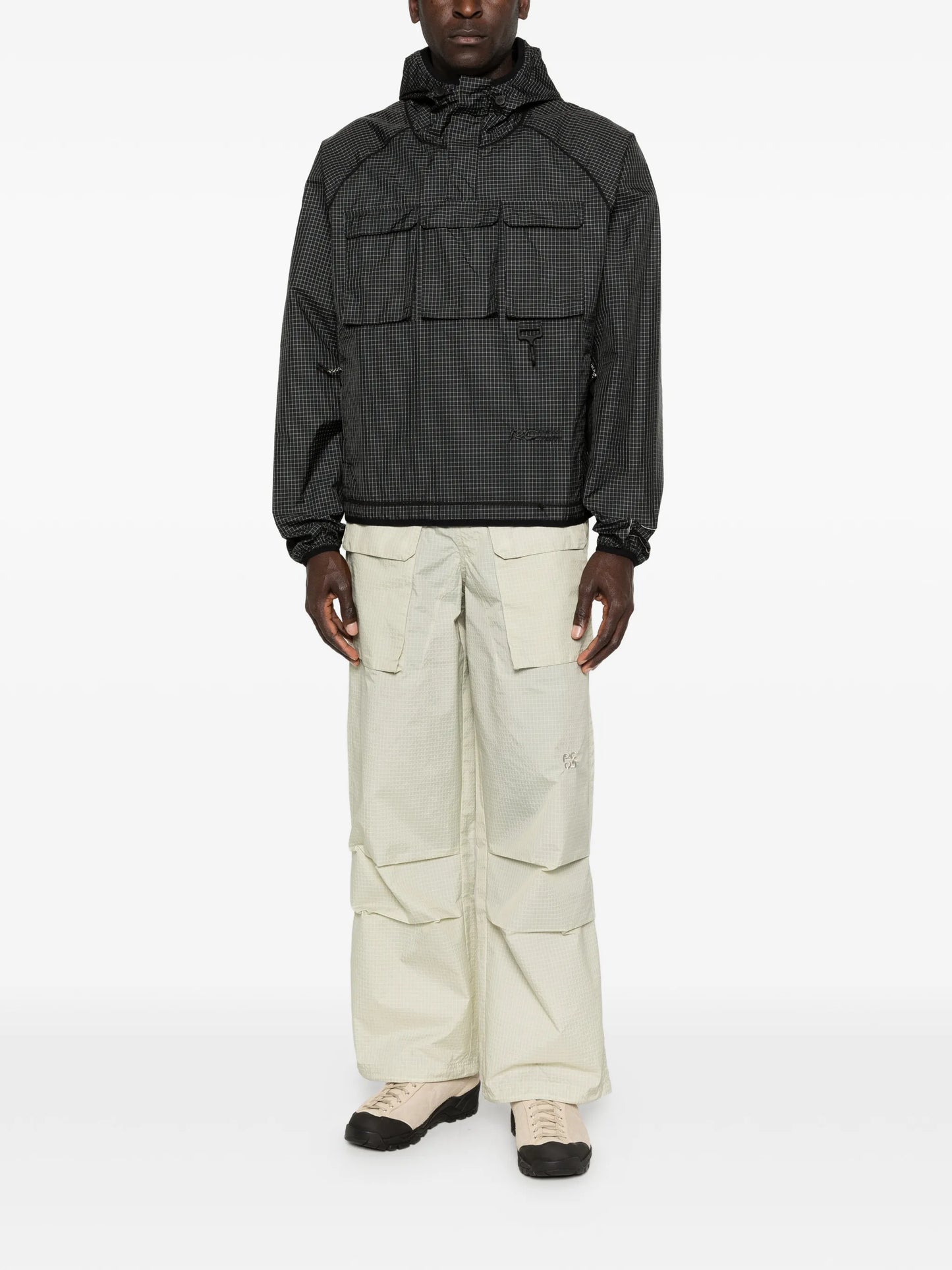 hooded zip-up jacket