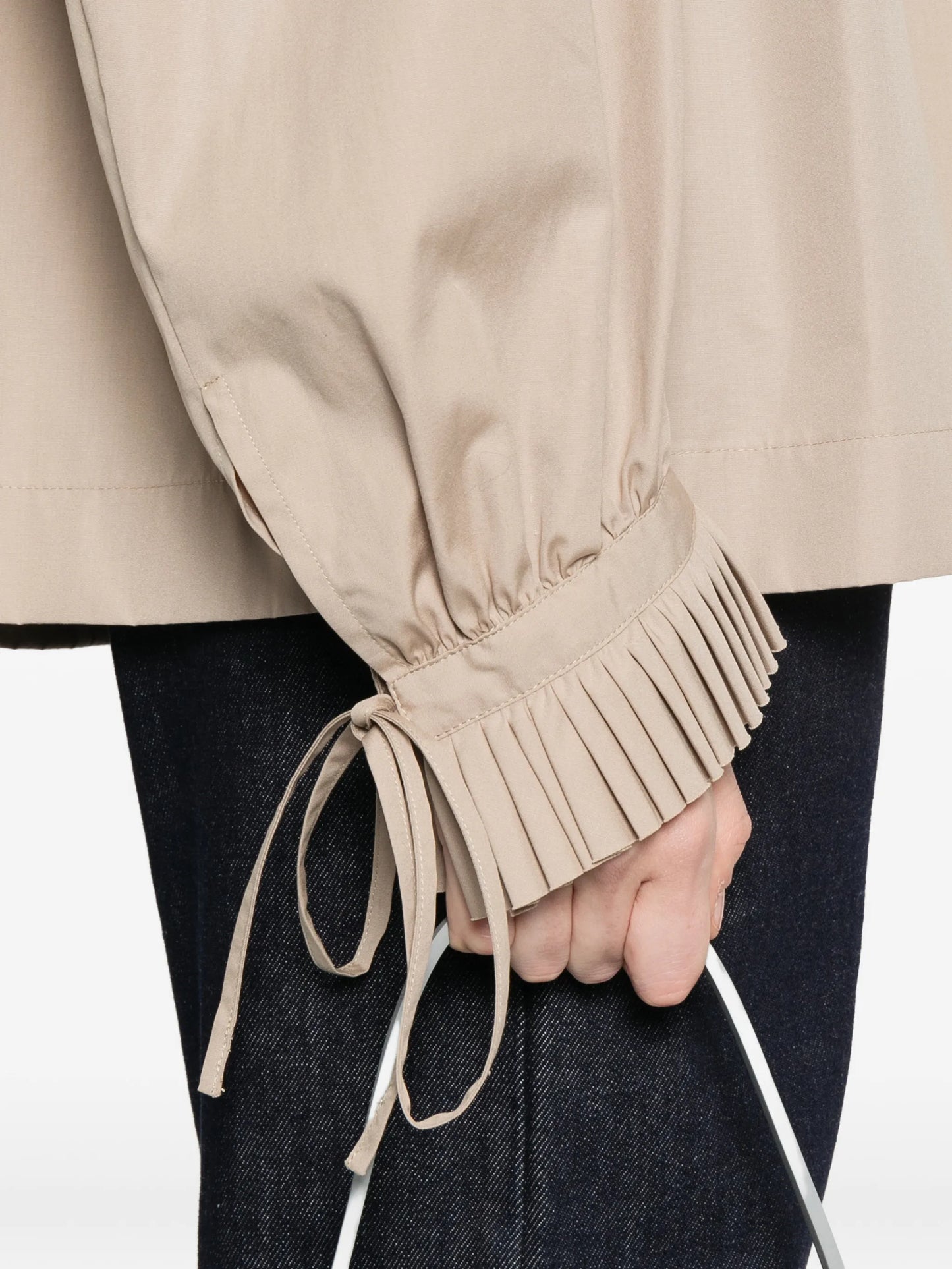 tie-neck ruffled top