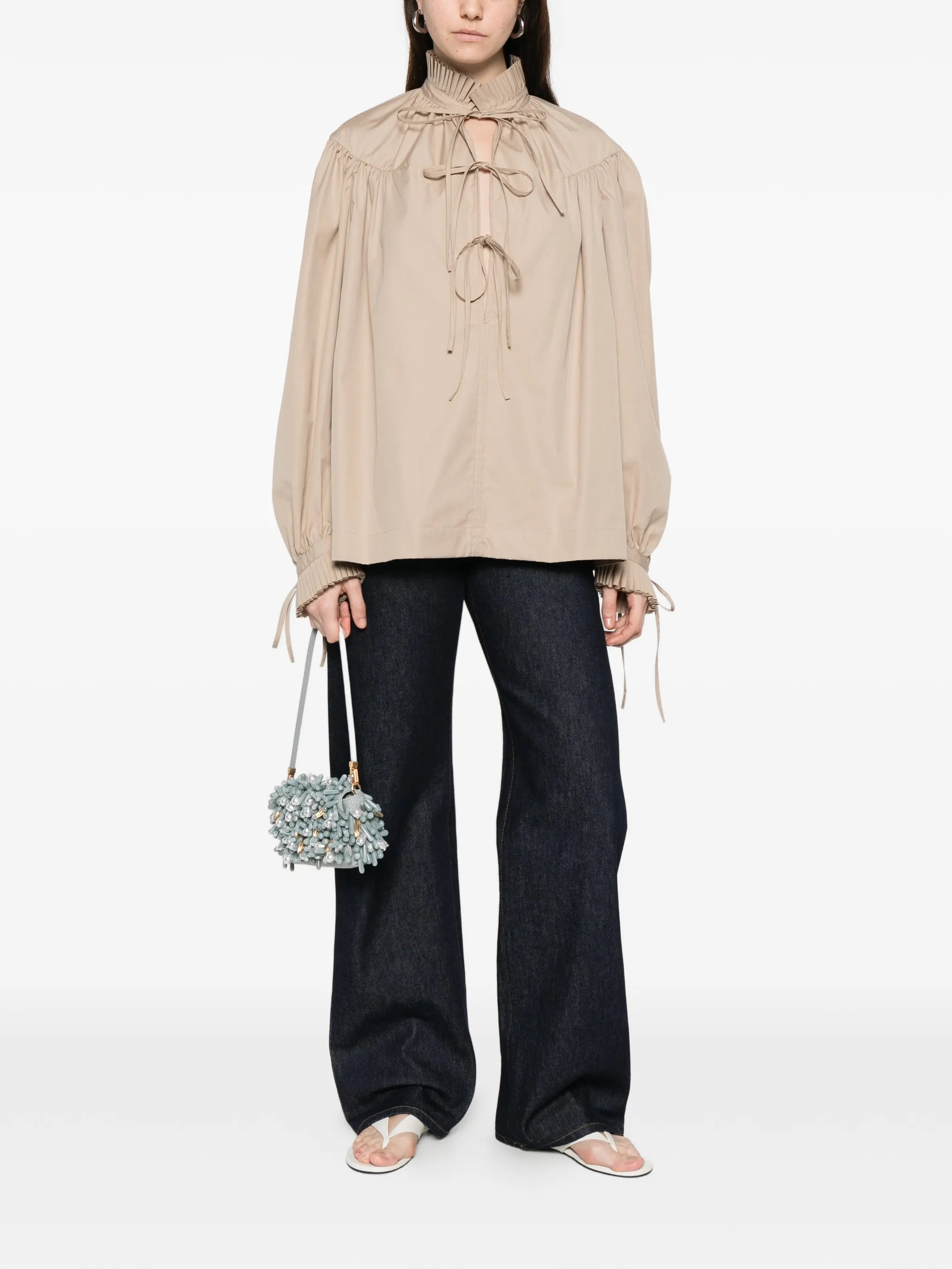 ruffled cotton shirt