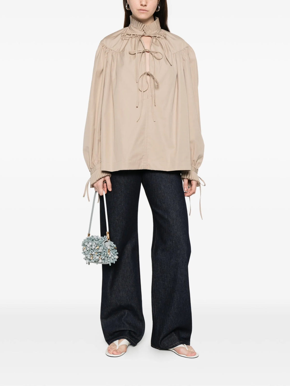 ruffled cotton shirt
