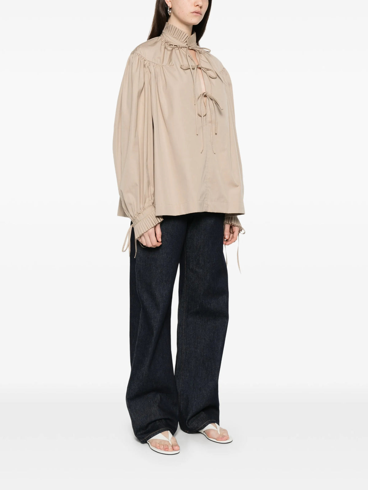 ruffled cotton shirt
