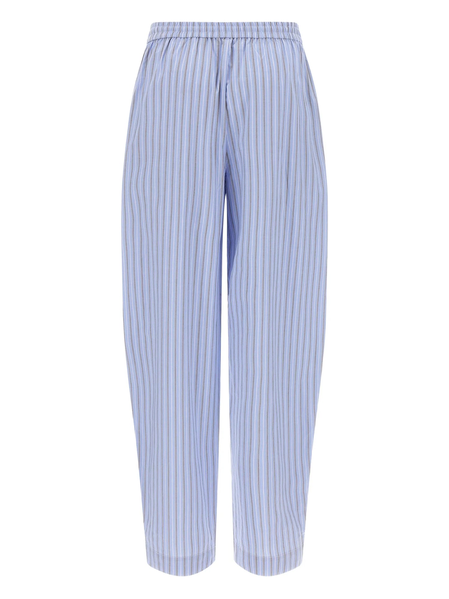 striped-pattern tapered trousers