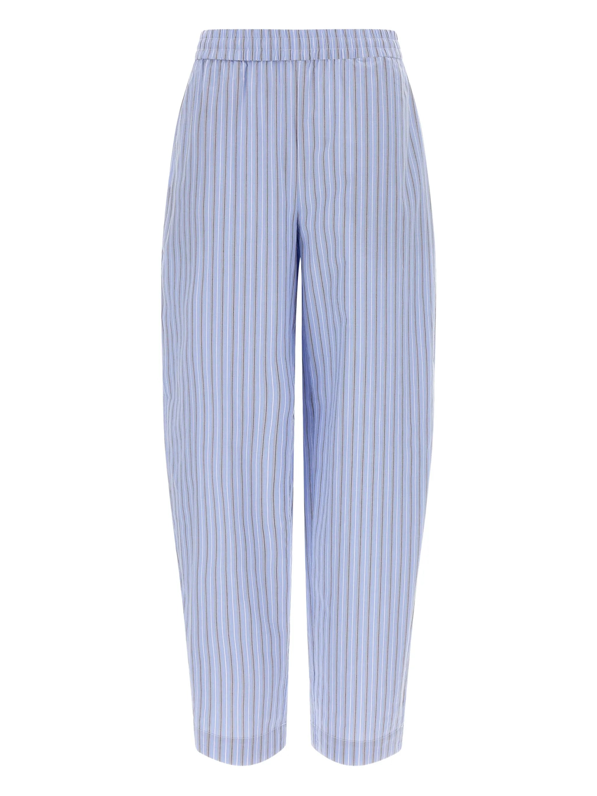striped cotton trousers