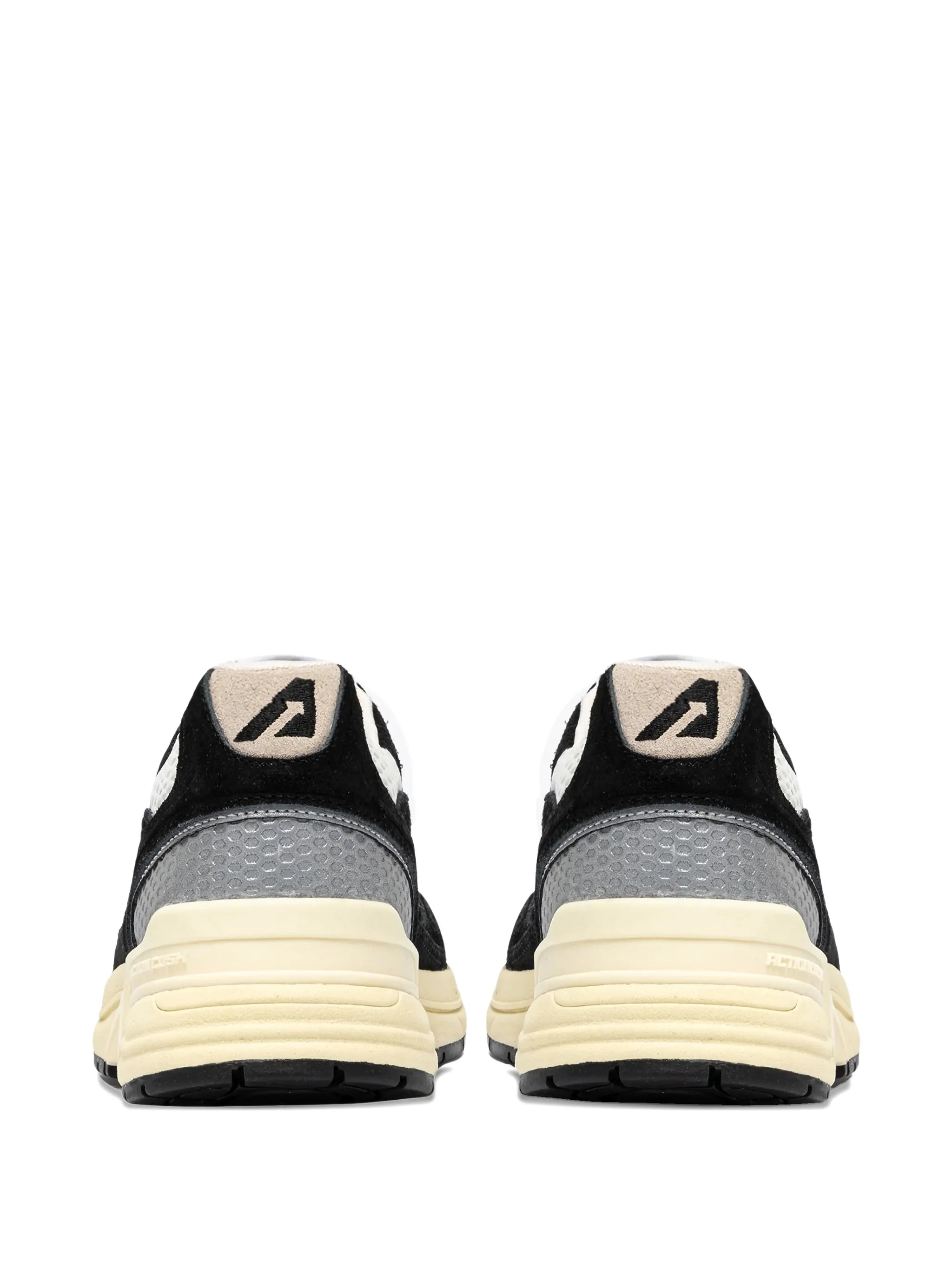 Hyperway sneakers in black and silver-tone suede and mesh