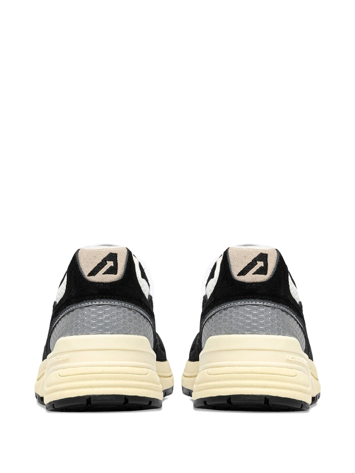 Hyperway sneakers in black and silver-tone suede and mesh